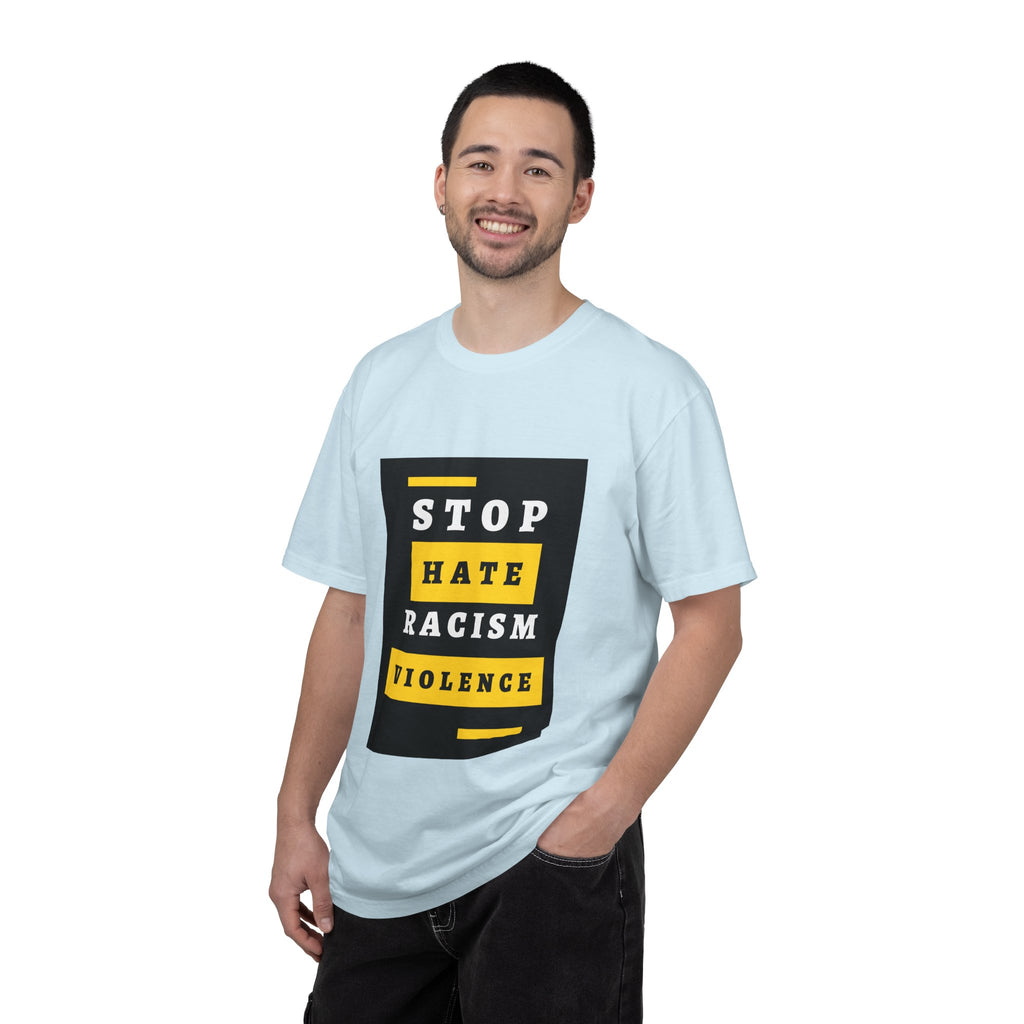 Stop Hate Racism Violence T-Shirt — Anti-Racism Message Tee