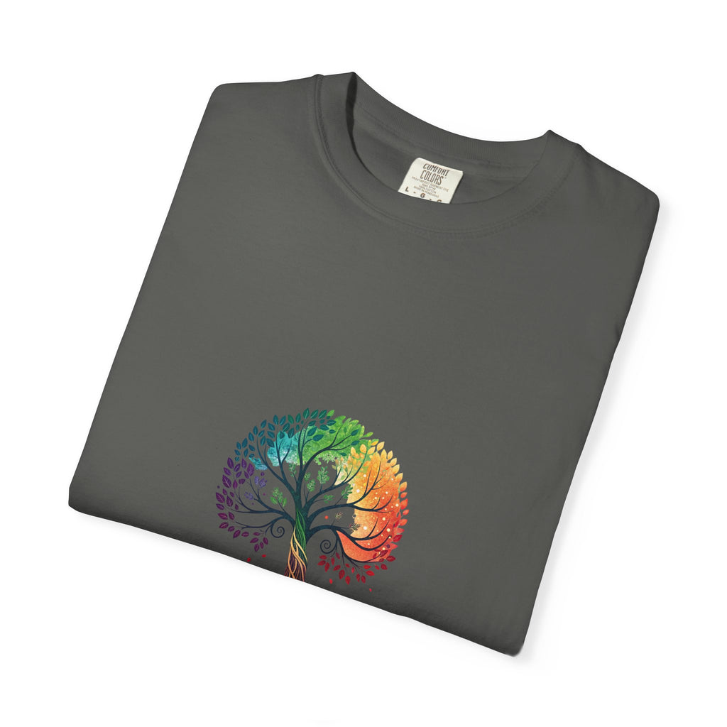 Stop Hate and Racism Tree T-Shirt — Rainbow Unity Tee