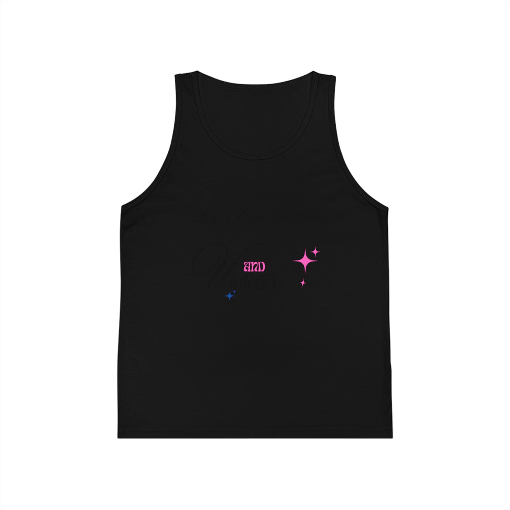 Kids Tank Top “Stop Hate, Racism — Kind Violence” Anti-Racism Graphic