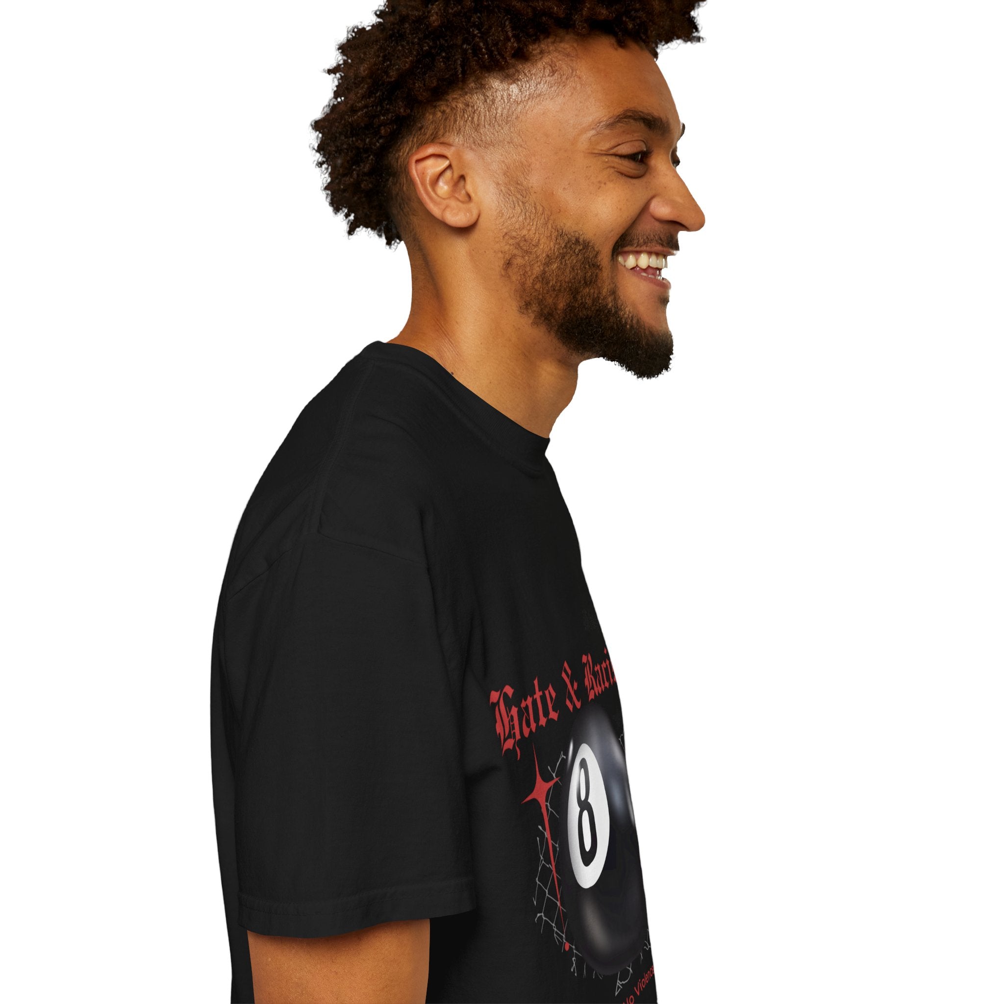 Anti-Racism 8-Ball T-Shirt — Stop Hate & Racism Graphic Tee