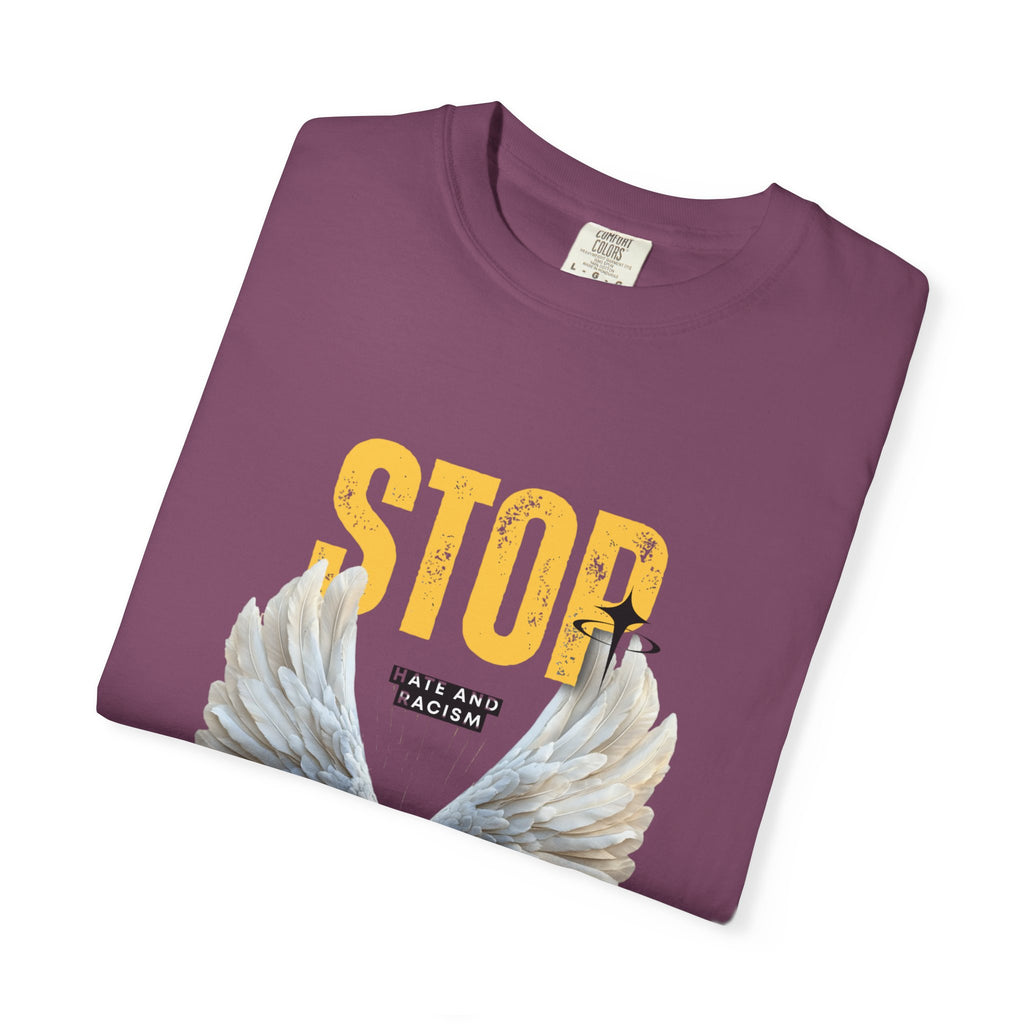 Angel Wings "STOP" Graphic T‑Shirt