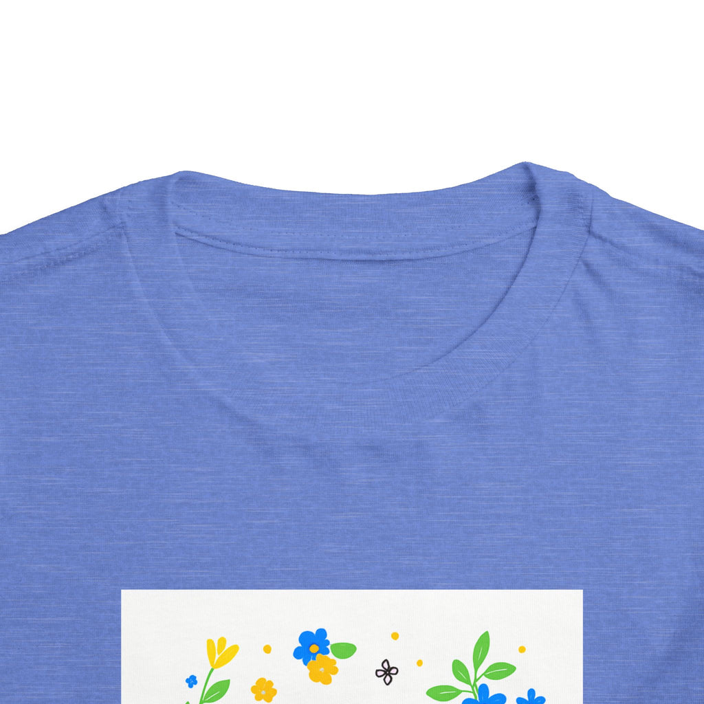 Toddler Tee — "Stop Hate, Racism, and Violence" Floral Anti-Racism Kids Shirt