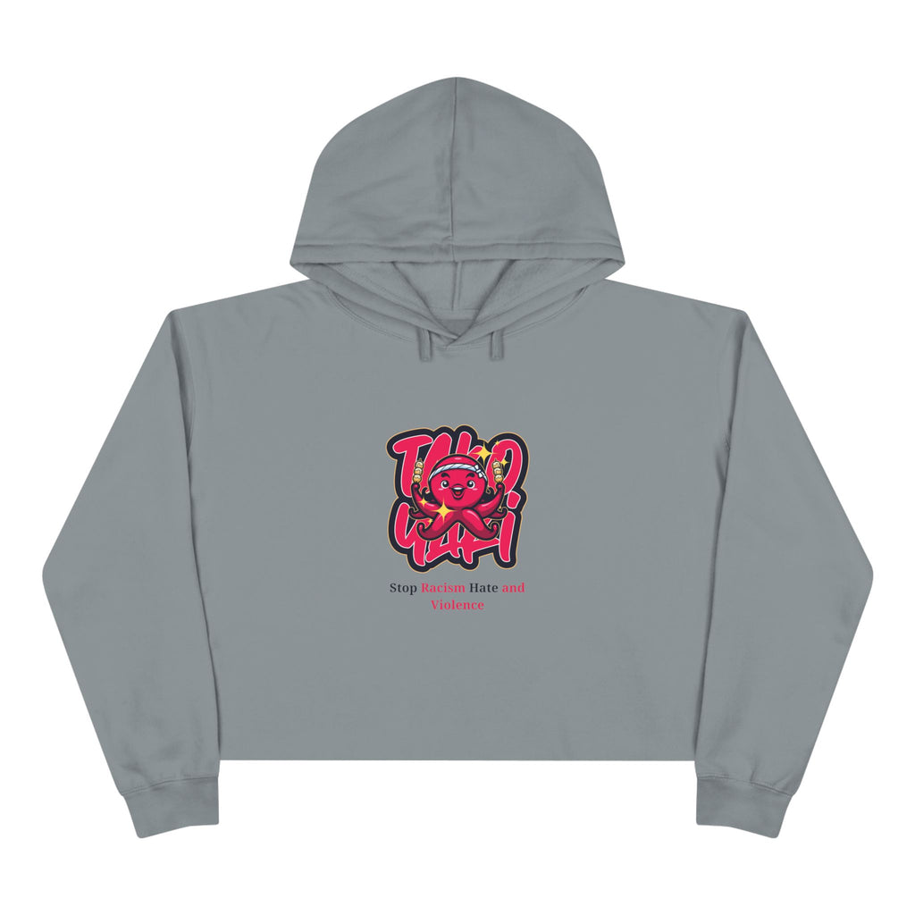 Crop Hoodie – Stop Gender-Based Violence Graphic Crop Hoodie