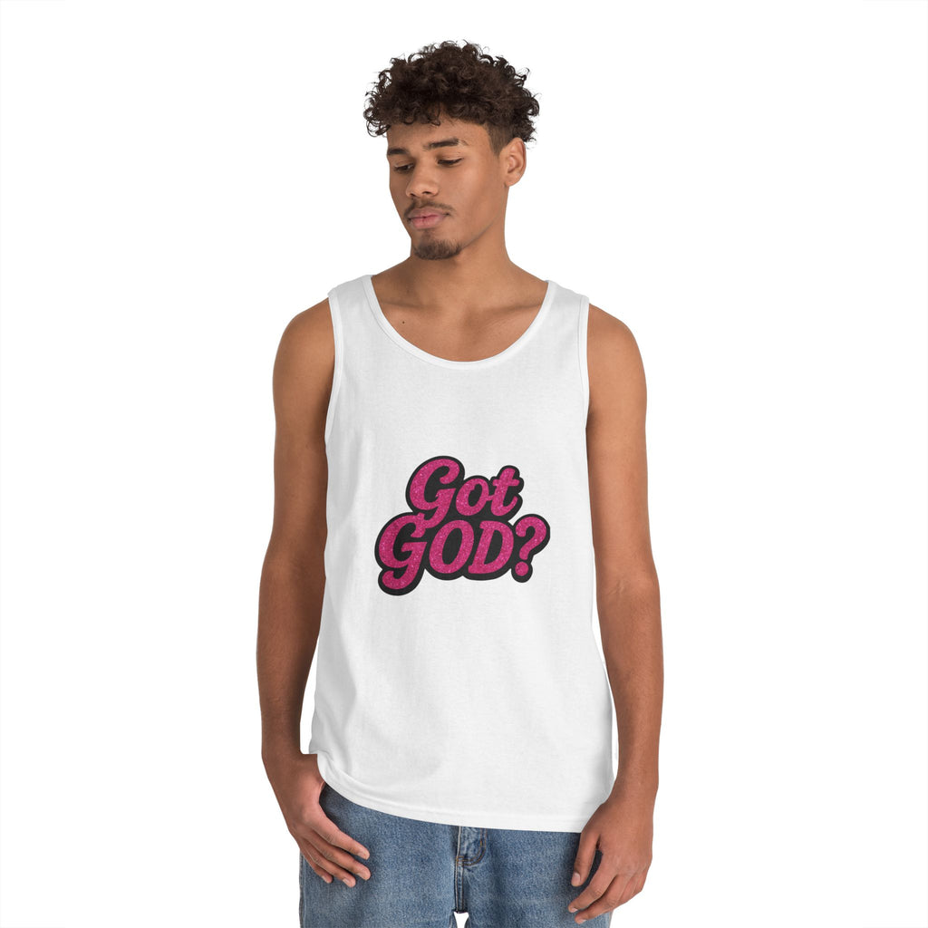 Got God? Pink Retro Graphic Tank Top — Christian Faith Statement Tee