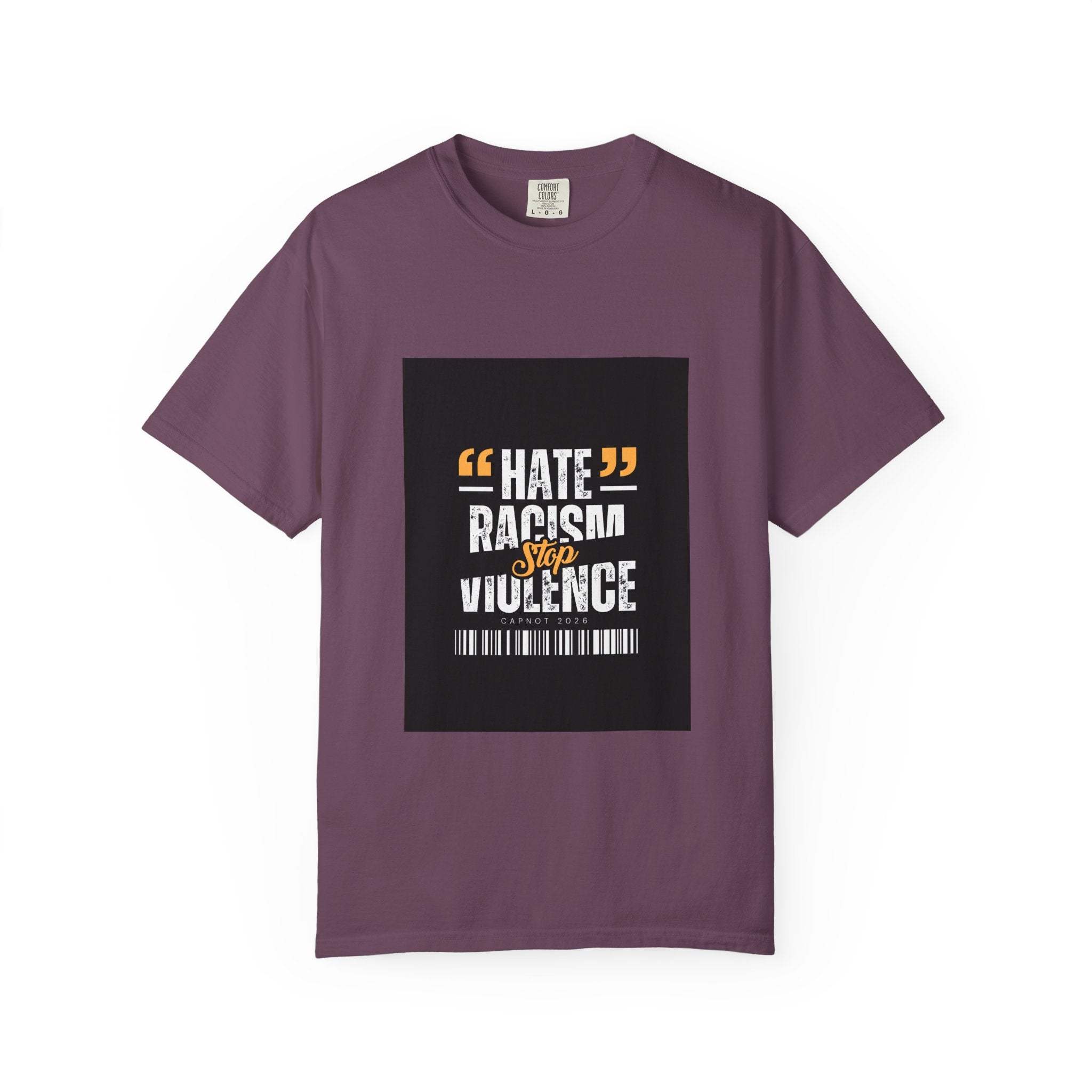 Anti-Racism T-Shirt — "Hate Racism Stop Violence" Graphic Tee
