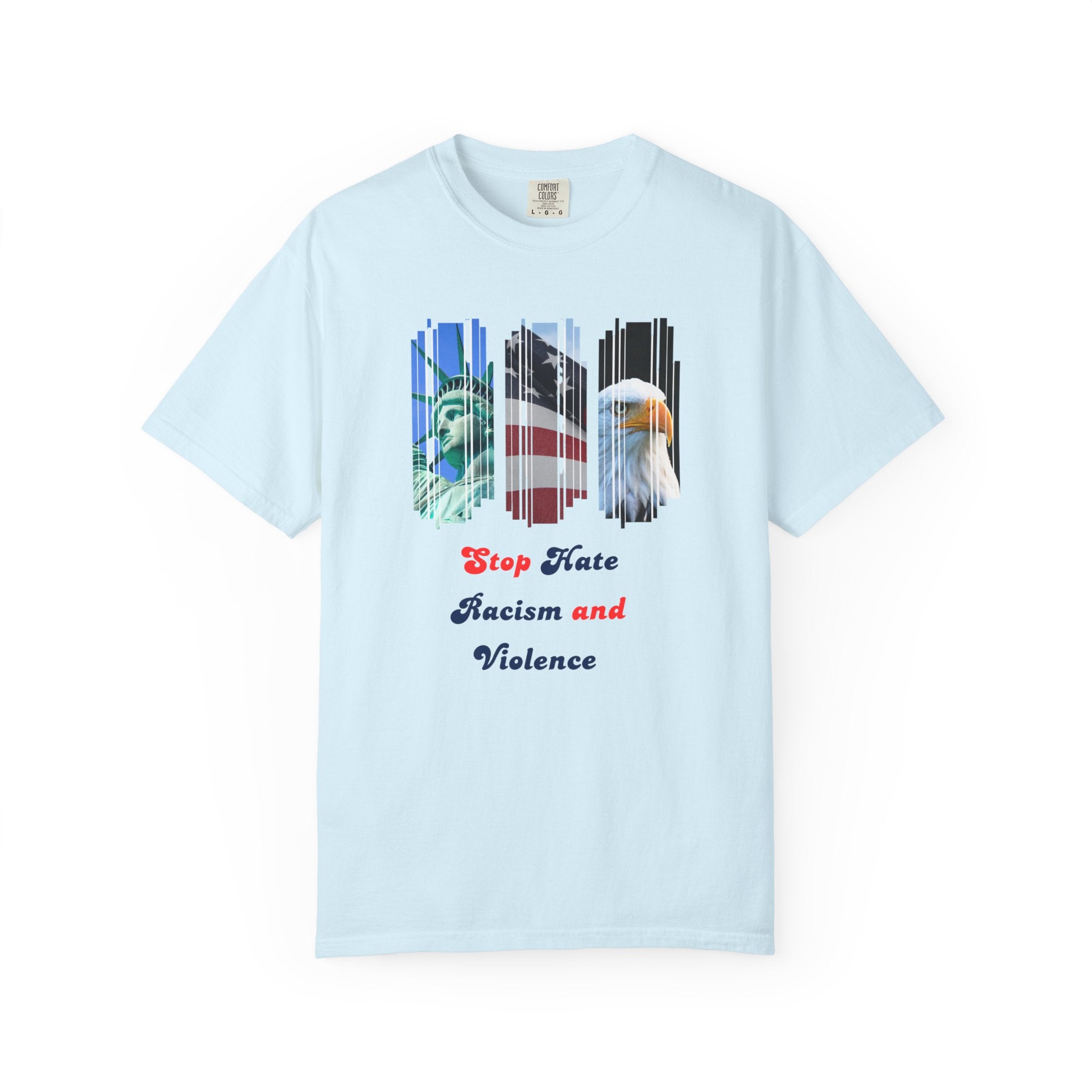 Patriotic 'Stop Hate Racism and Violence' T-Shirt