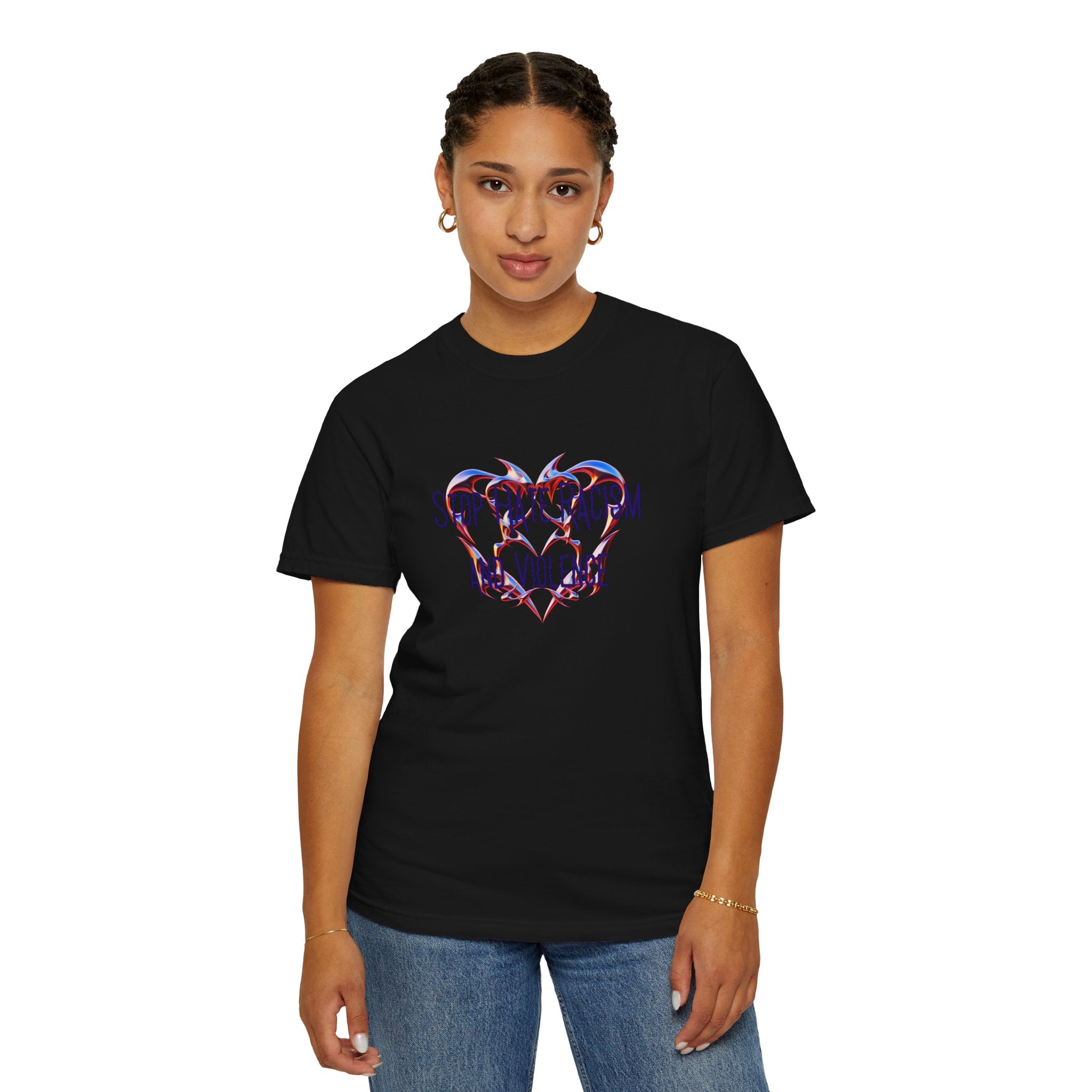 Stop the Racism and Violence Heart T-Shirt