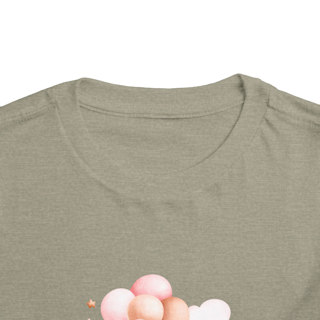 Toddler Tee — Cute Teddy with Balloons “Stop Hate and Racism”