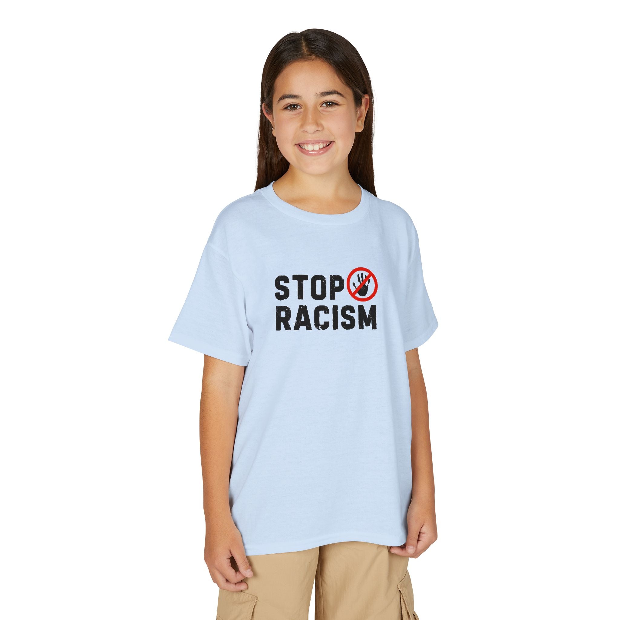 Youth T-Shirt — "Stop Racism" Anti-Racism Graphic Tee