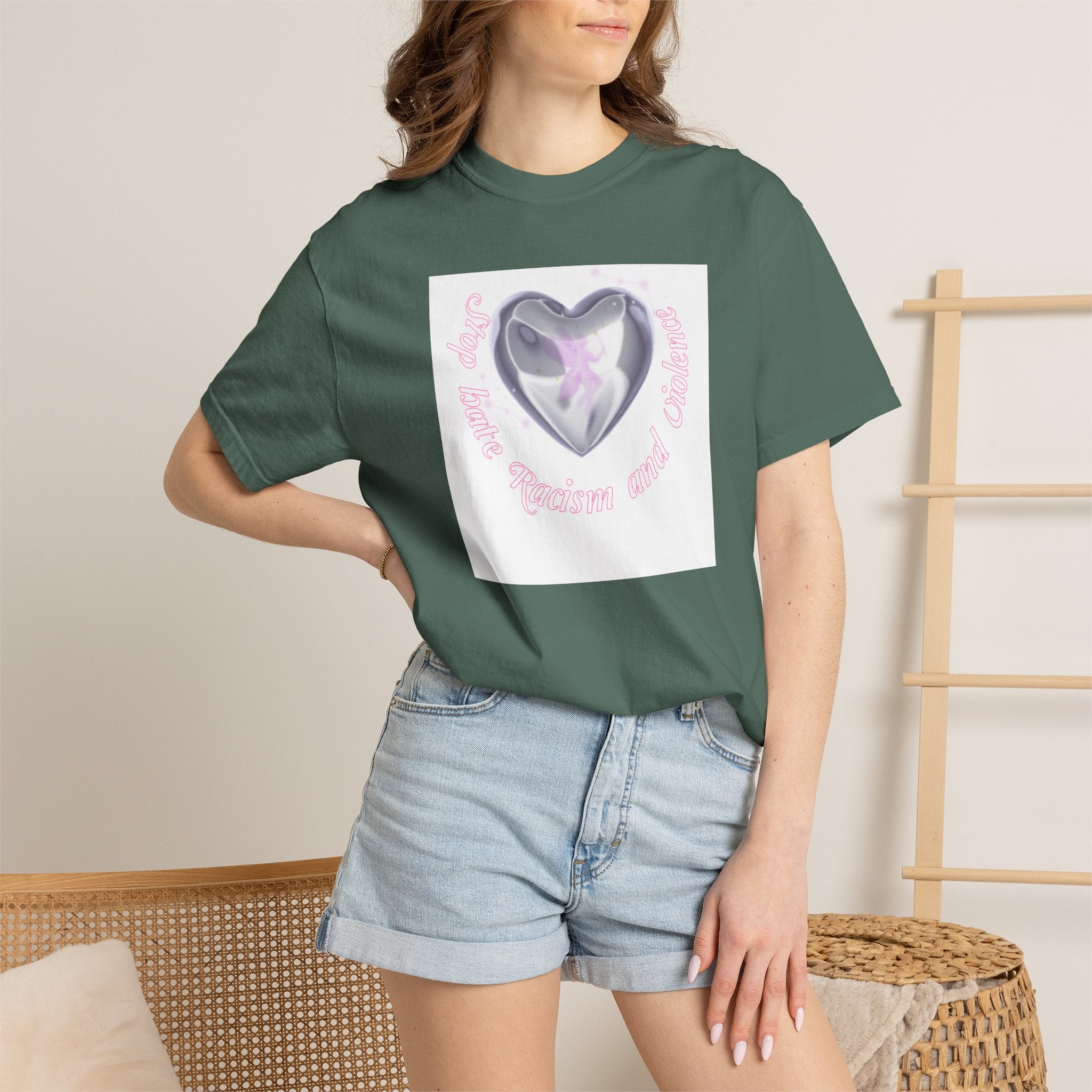 Heart Butterfly Tee — "Love, Hope, Passion and Patience" Graphic T-Shirt