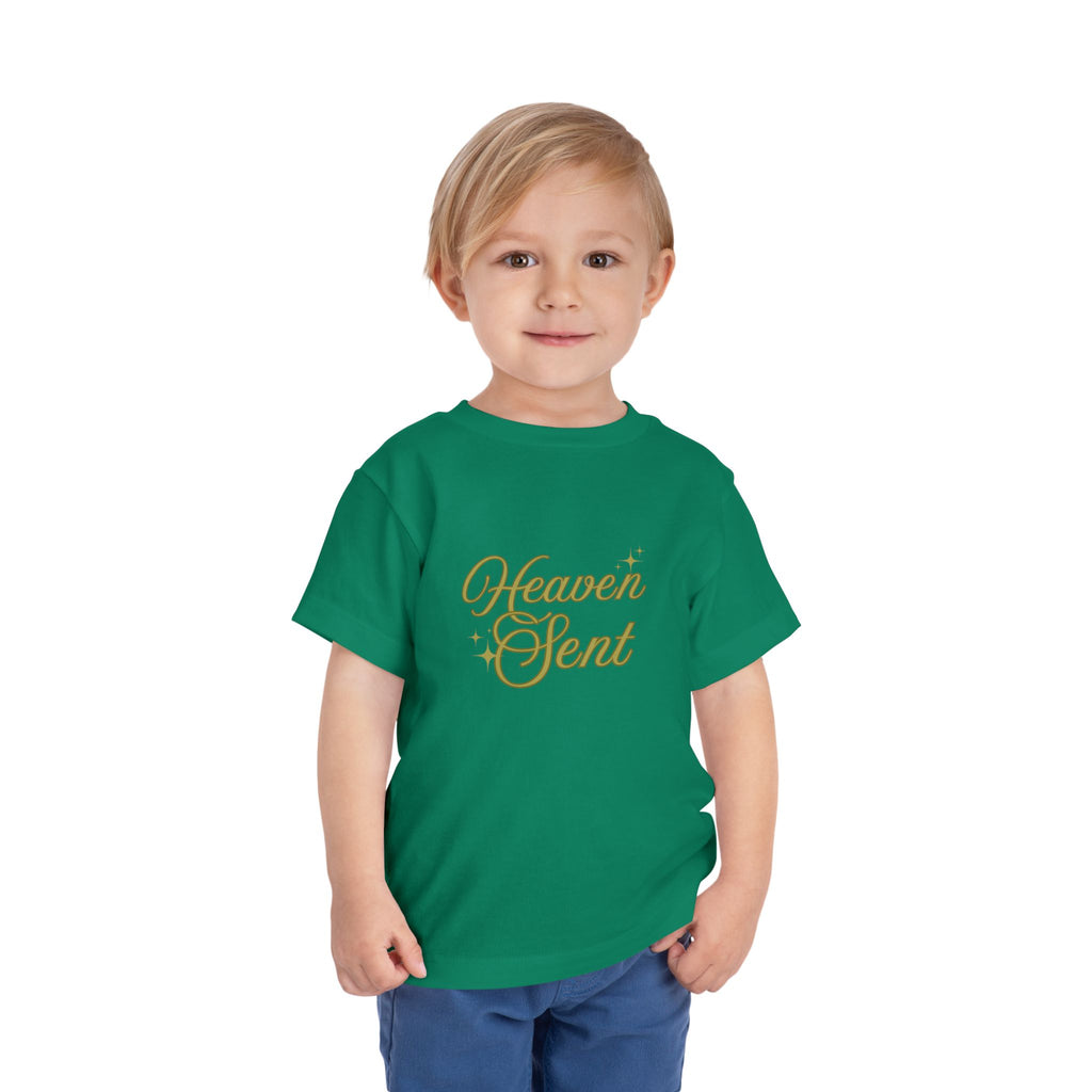 Heaven Sent Toddler Tee — Gold Script Baby Shirt