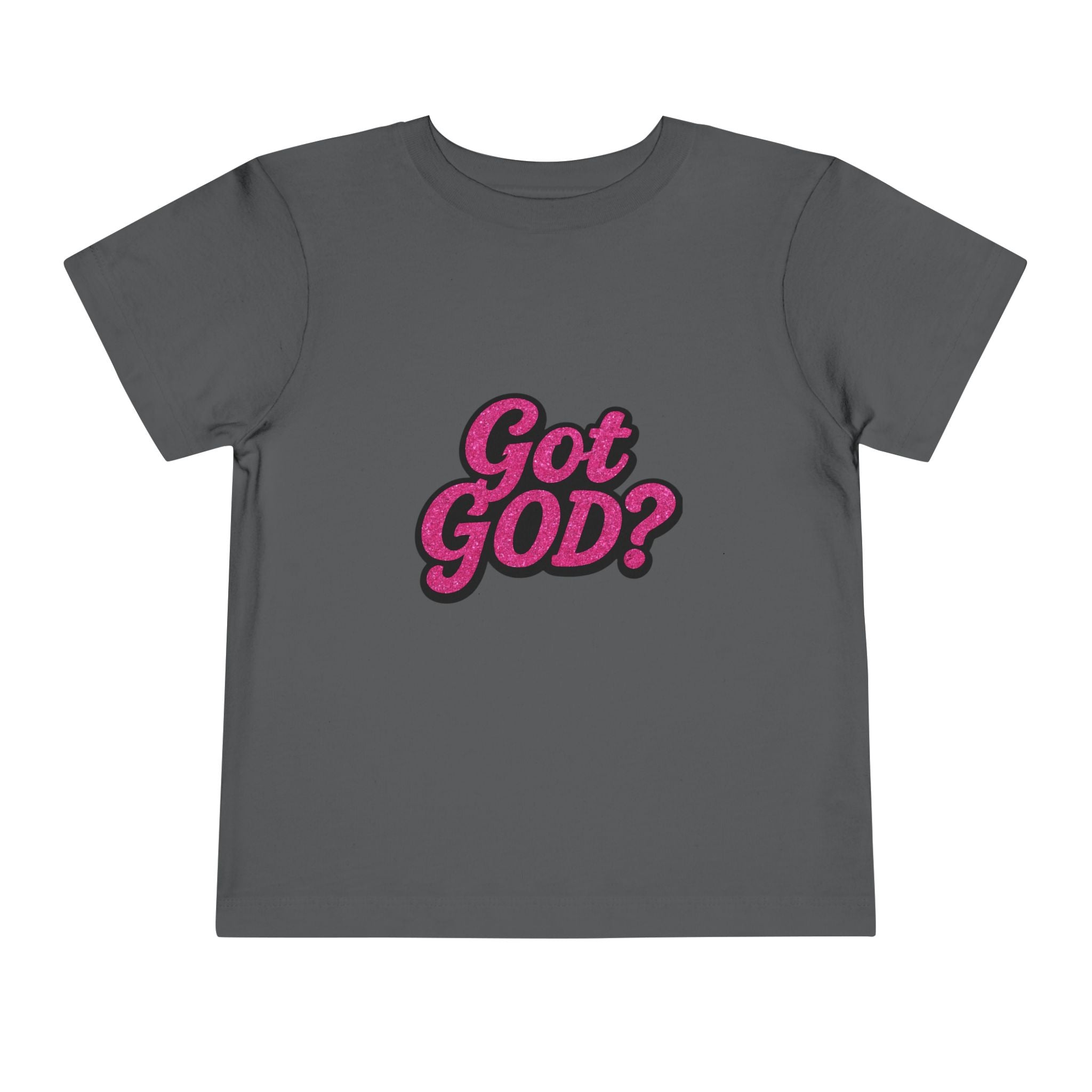 Toddler Tee - "Got GOD?" Pink Retro Christian Graphic Shirt