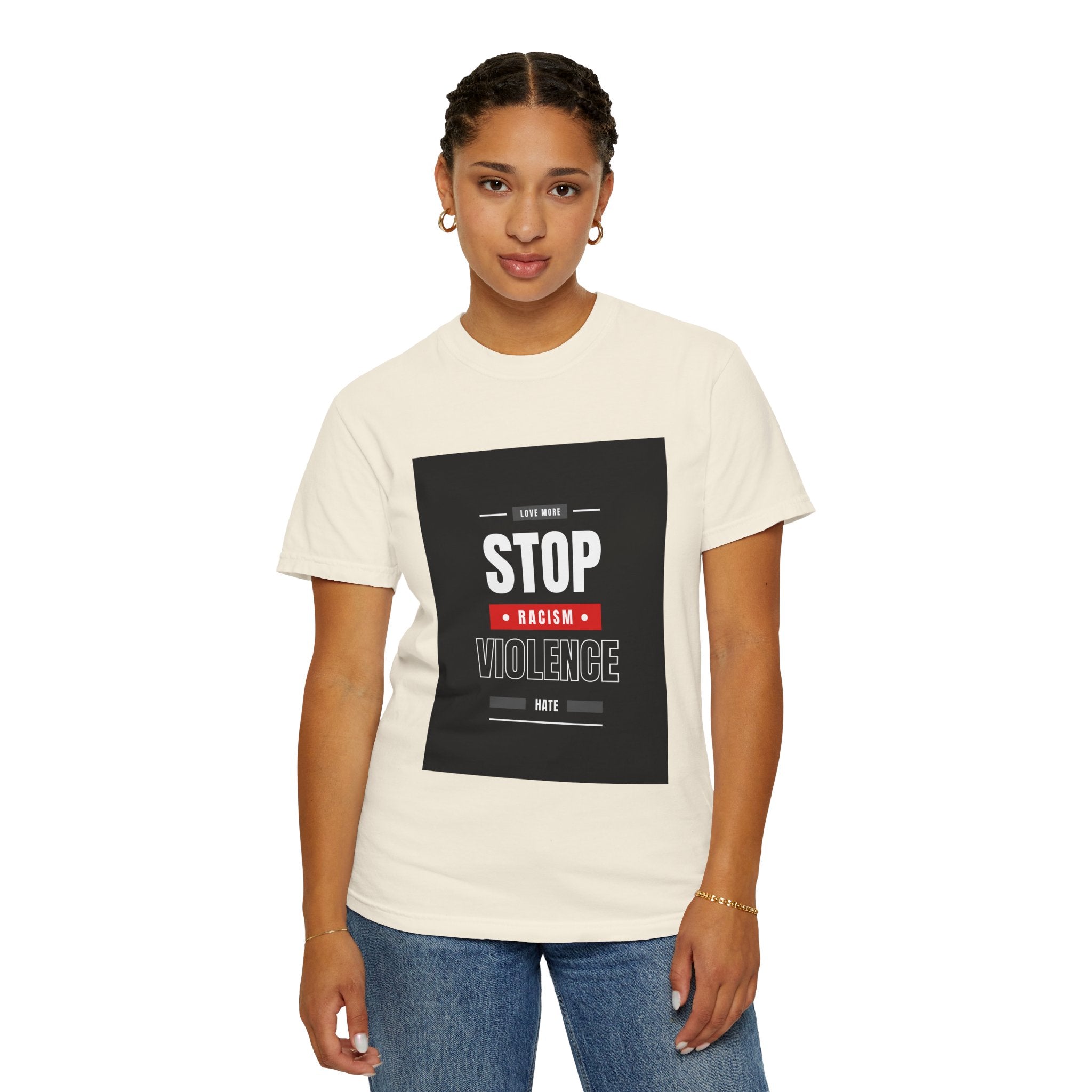 Stop Racism Stop Violence T-Shirt — Anti-Racism Protest Tee
