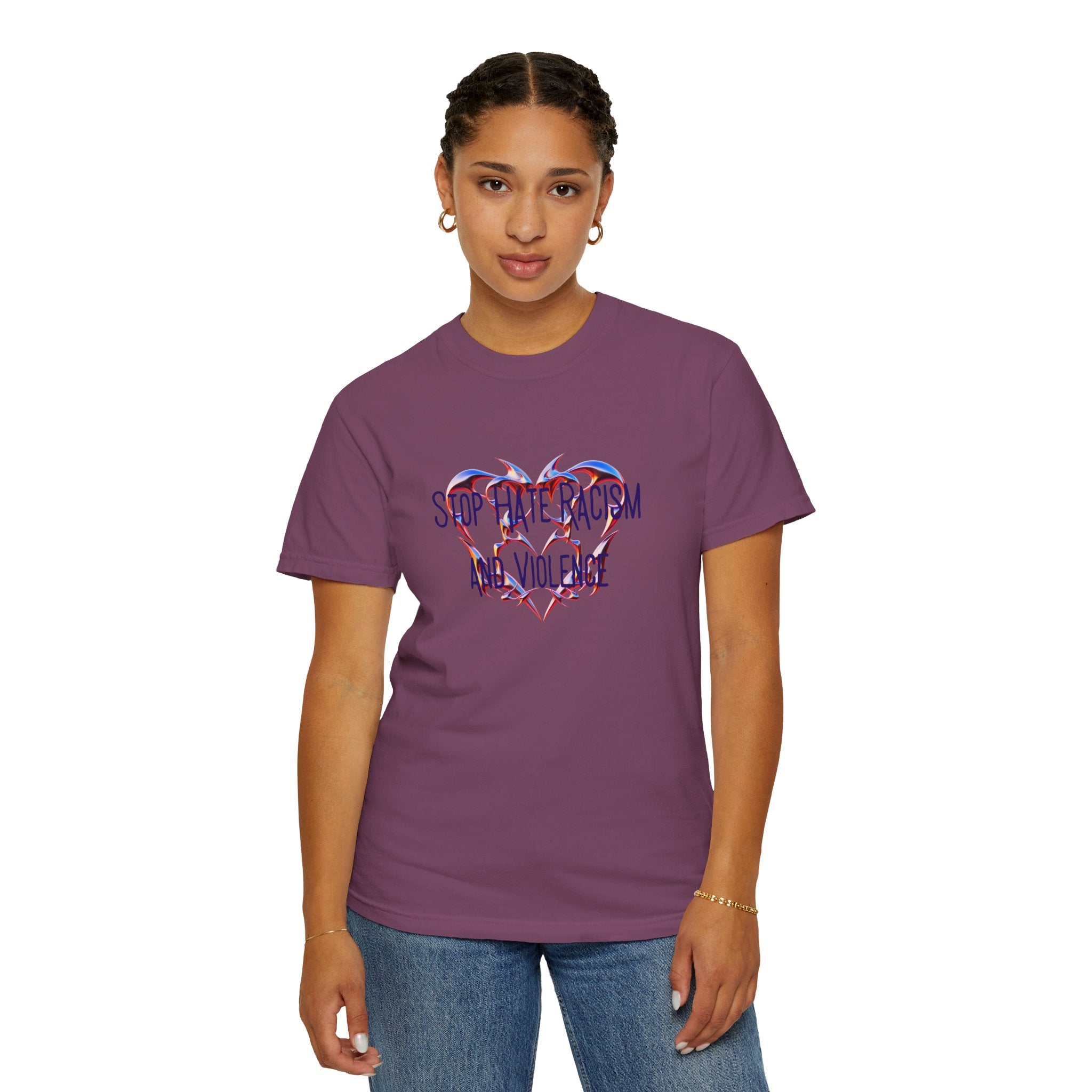 Stop the Racism and Violence Heart T-Shirt