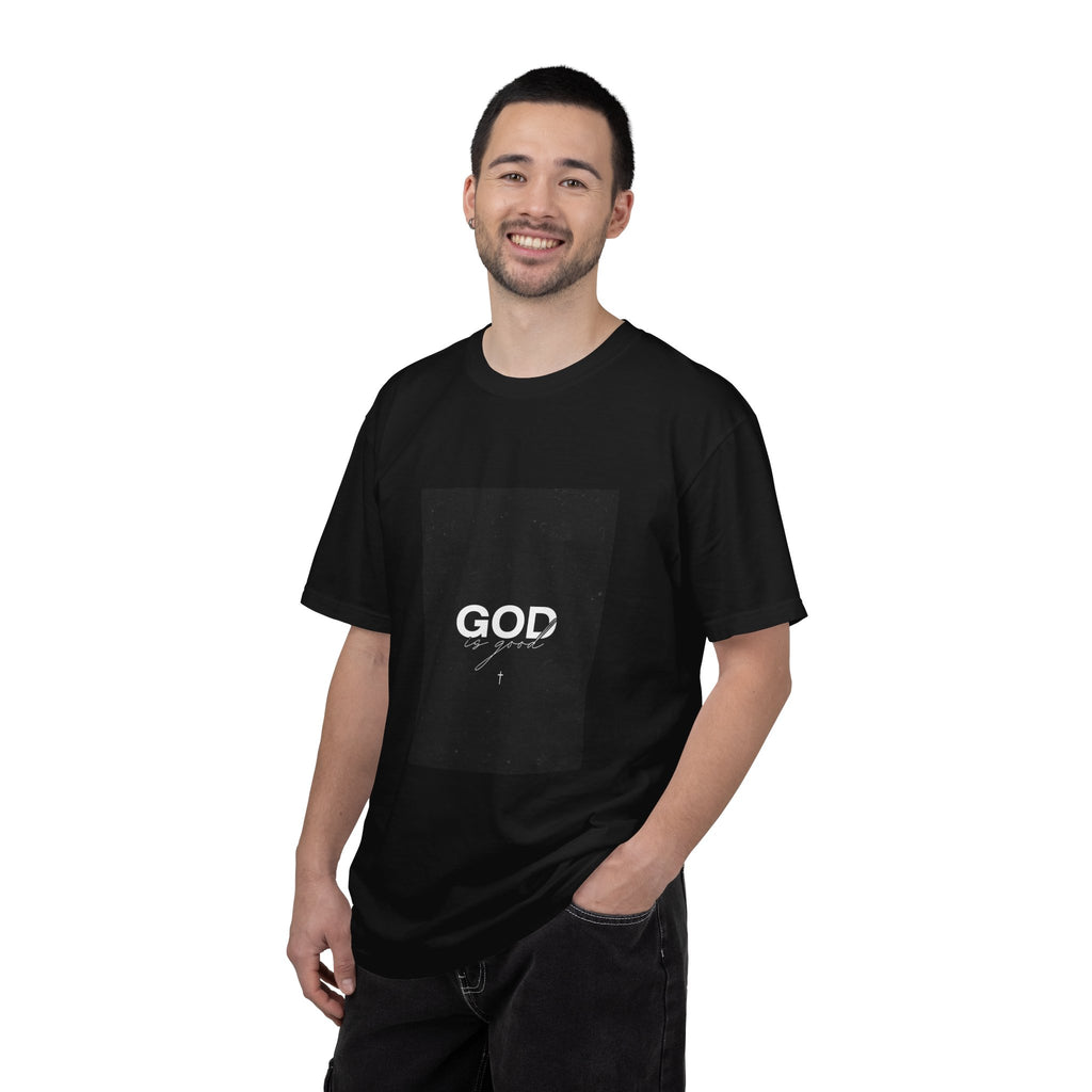 God Typography T-Shirt — Minimal Black Square Graphic Tee