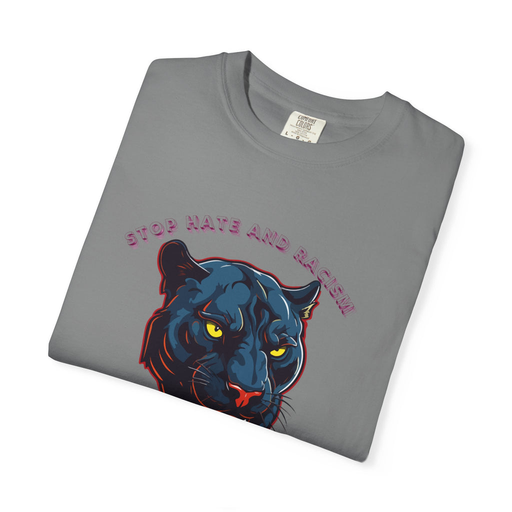 No Violence Panther T-Shirt — Graphic Animal Tee with 'No Violence' Text