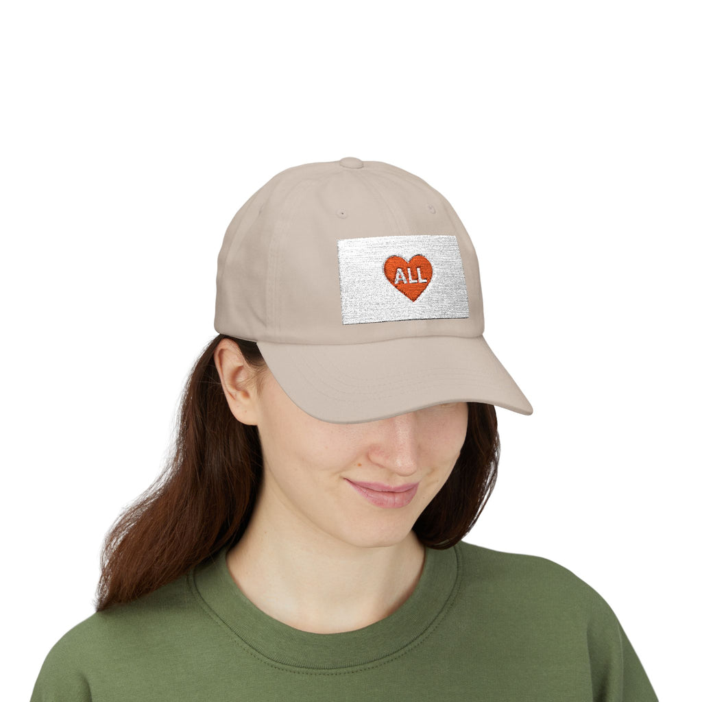 Dad Cap — Red Heart "ALL" Embroidered Baseball Hat