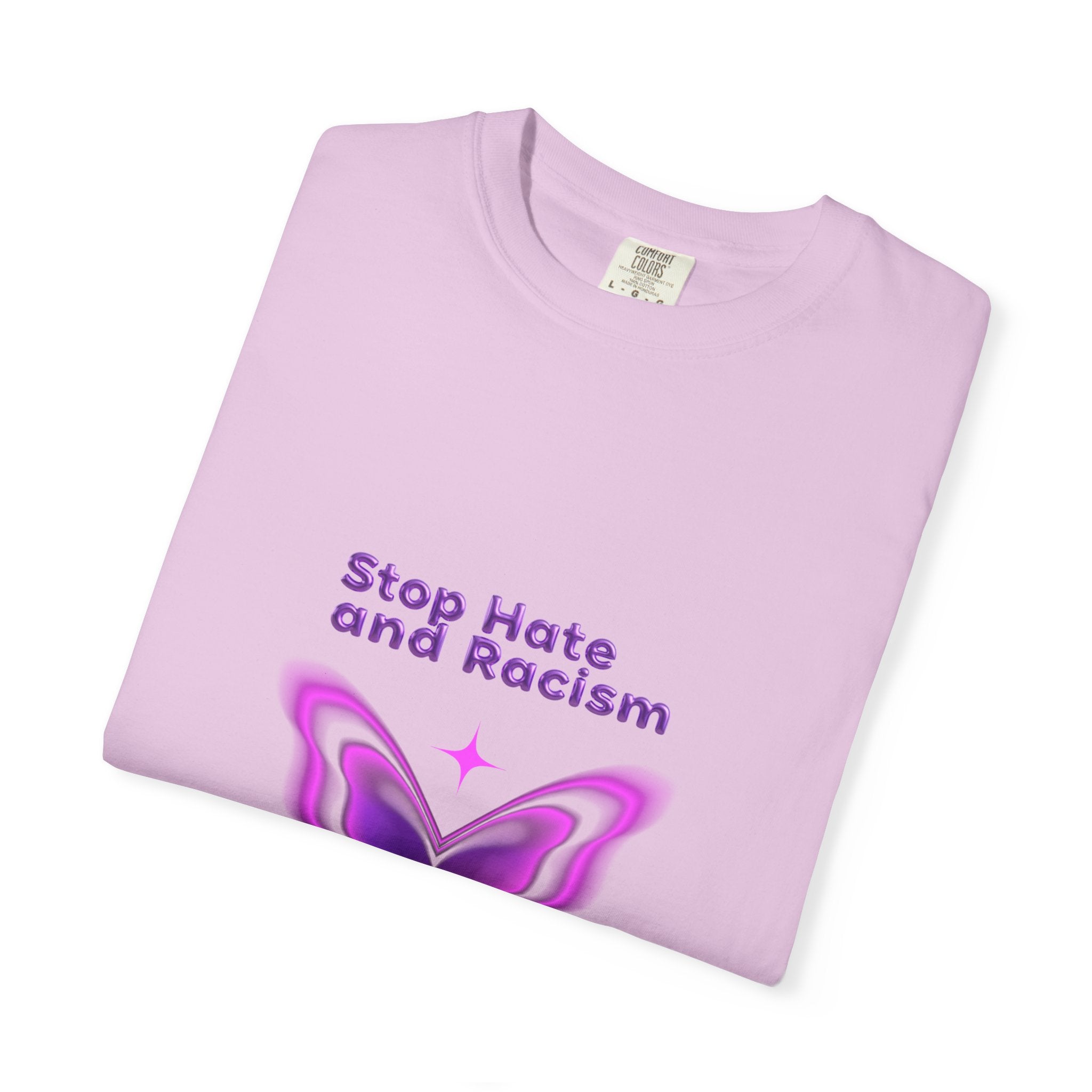Stop Hate and Racism Butterfly T-Shirt