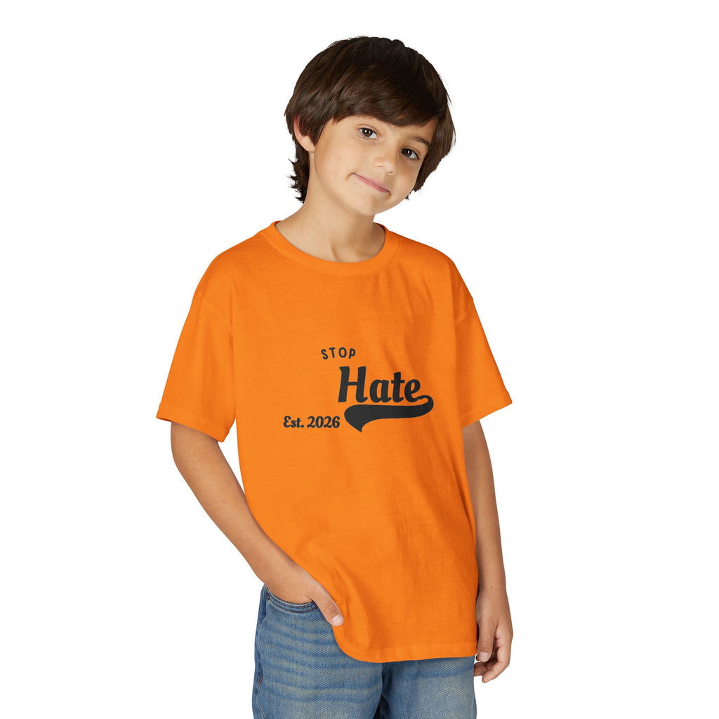 Youth T-Shirt — "Stop Hate Est. 2020" Graphic Tee