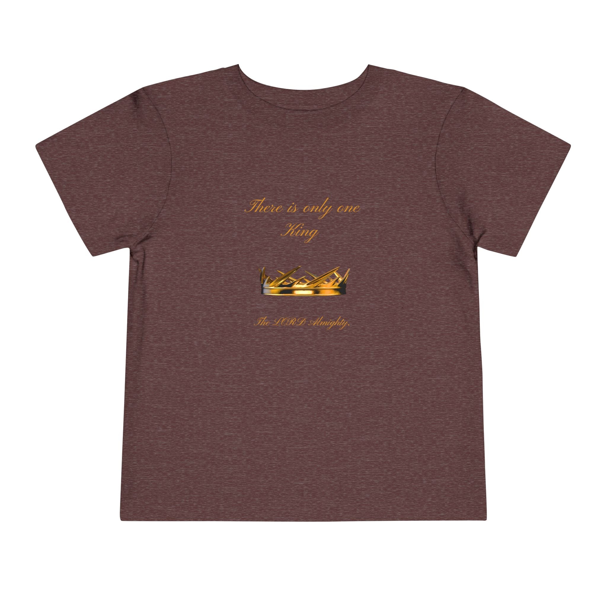 Toddler Tee - 'There is only one King' Crown Christian Baby Shirt