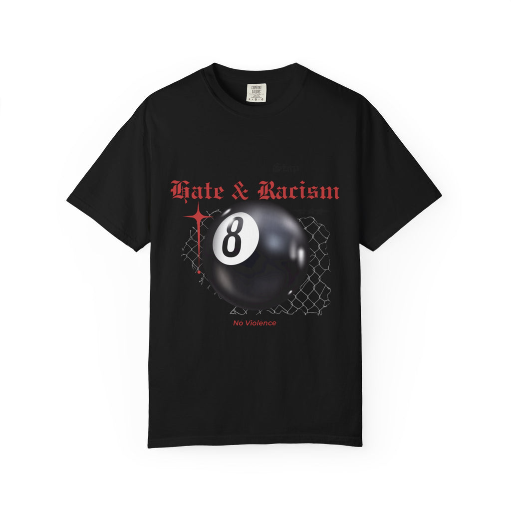 Anti-Racism 8-Ball T-Shirt — Stop Hate & Racism Graphic Tee