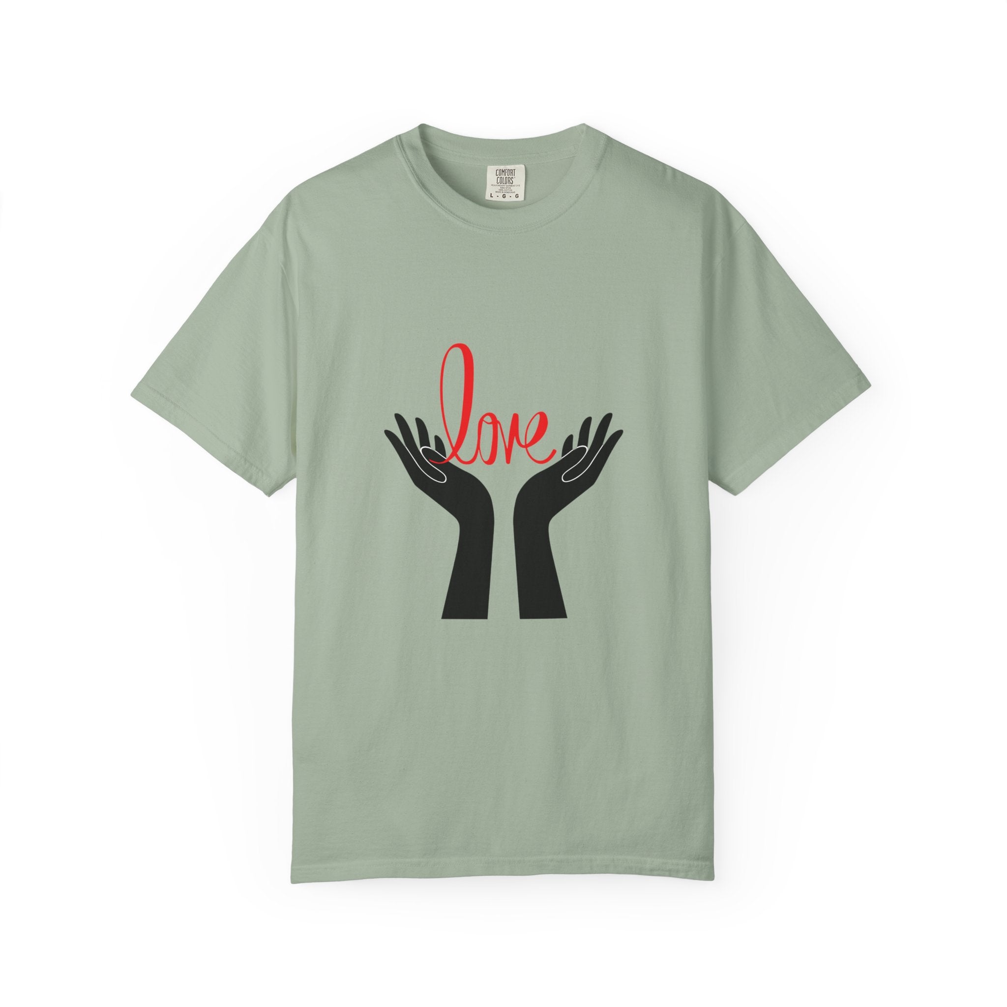 Love Hands T-Shirt — Minimalist Heart Hands Graphic Tee