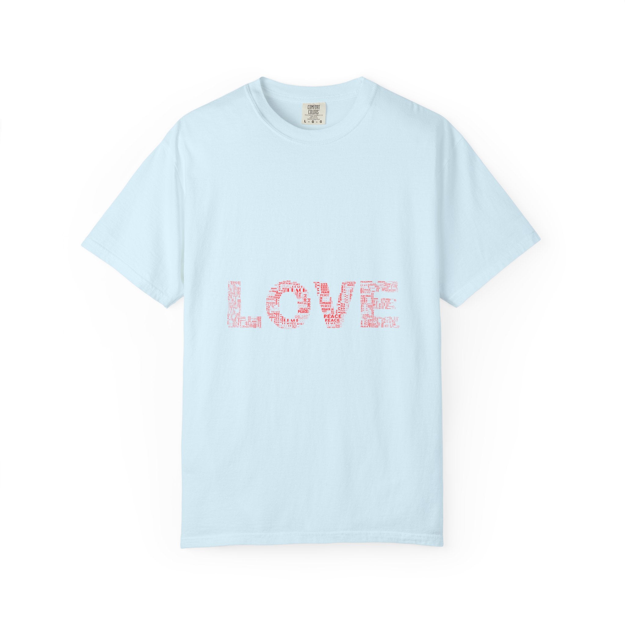 LOVE Graphic T-Shirt — Pink Floral Text Tee for Valentine’s Day & Everyday