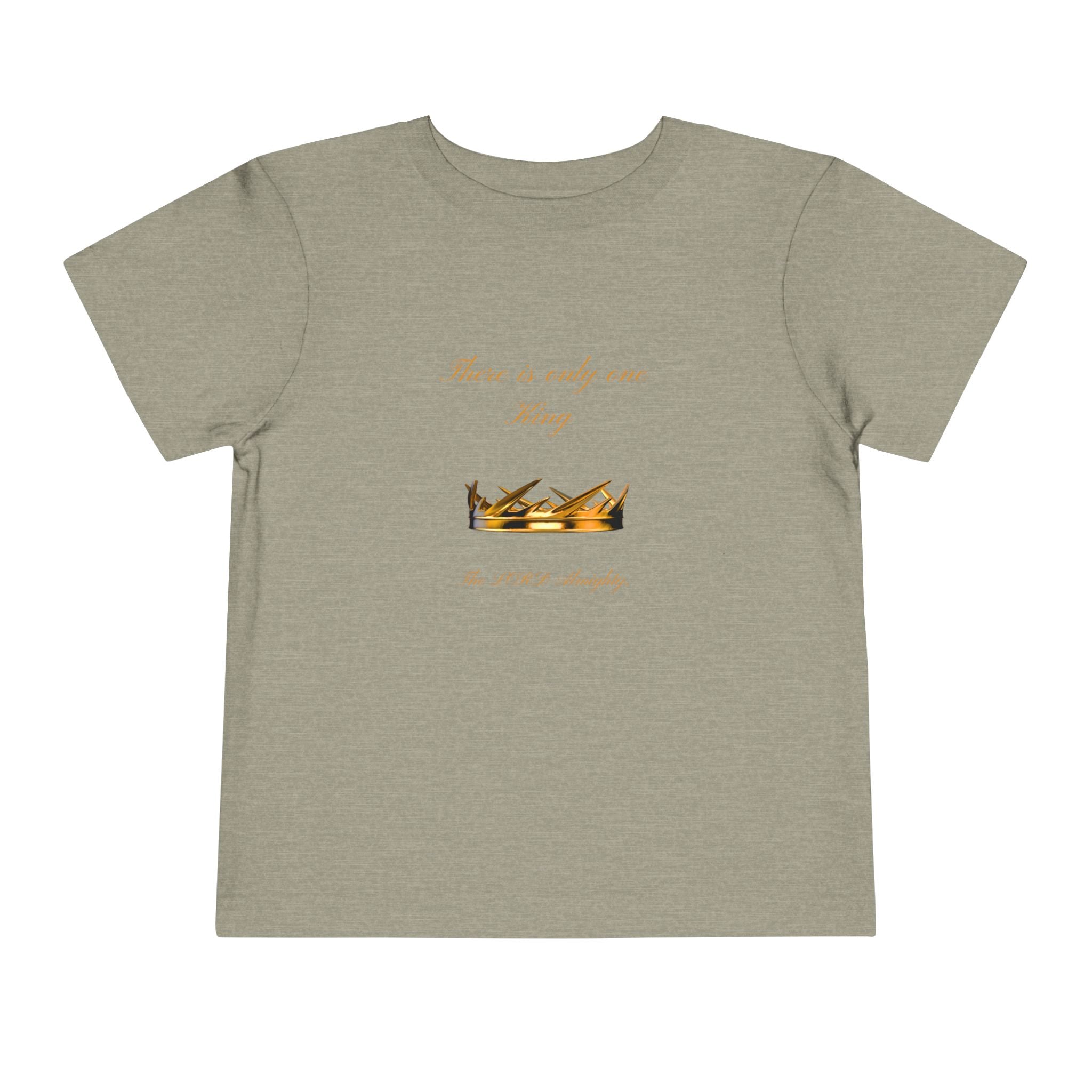 Toddler Tee - 'There is only one King' Crown Christian Baby Shirt