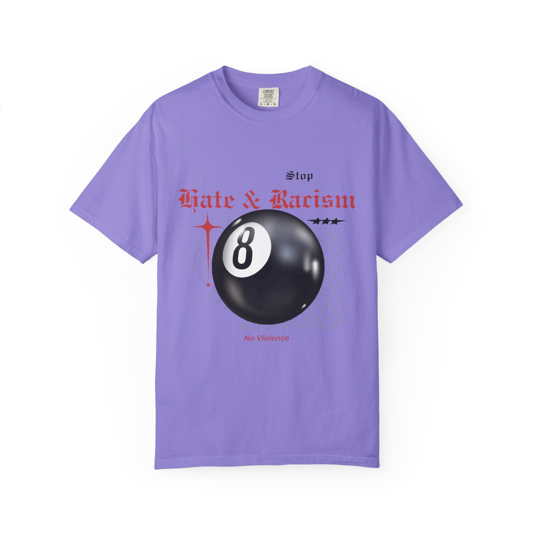 Anti-Racism 8-Ball T-Shirt — Stop Hate & Racism Graphic Tee