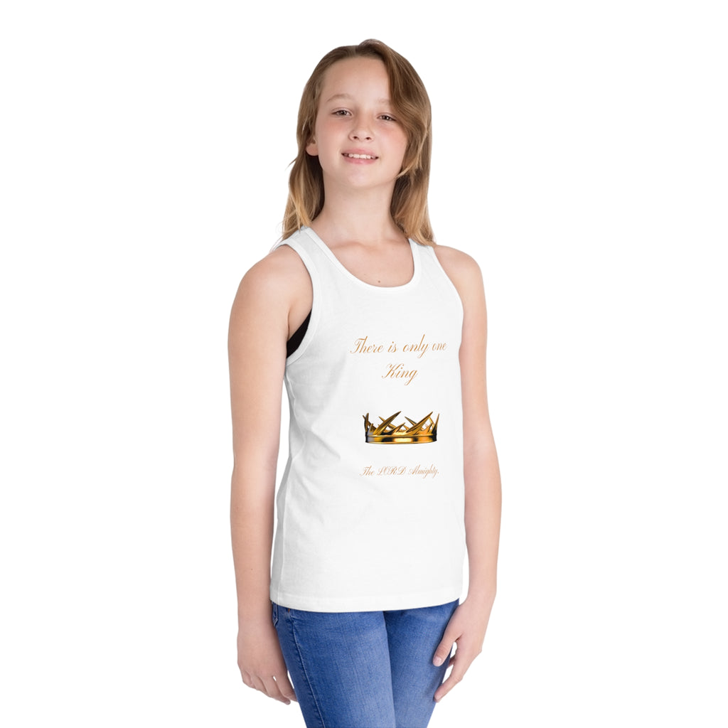 Kids Tank Top — "There is only one King" Crown Graphic