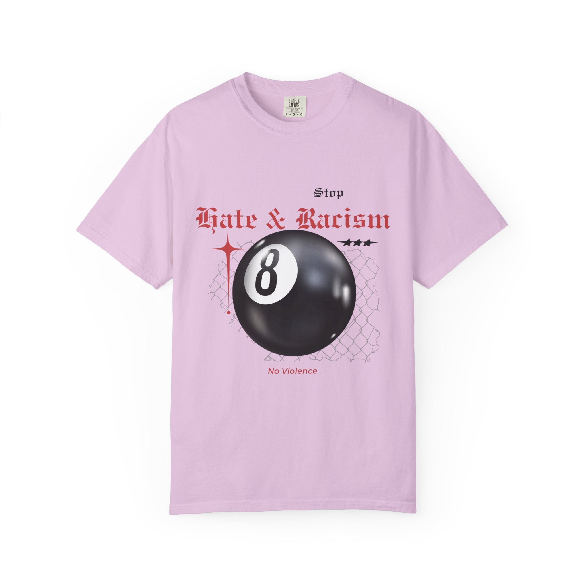 Anti-Racism 8-Ball T-Shirt — Stop Hate & Racism Graphic Tee