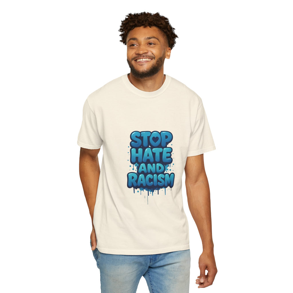 Stop Hate and Racism T-Shirt — Bold Anti-Racism Graphic Tee