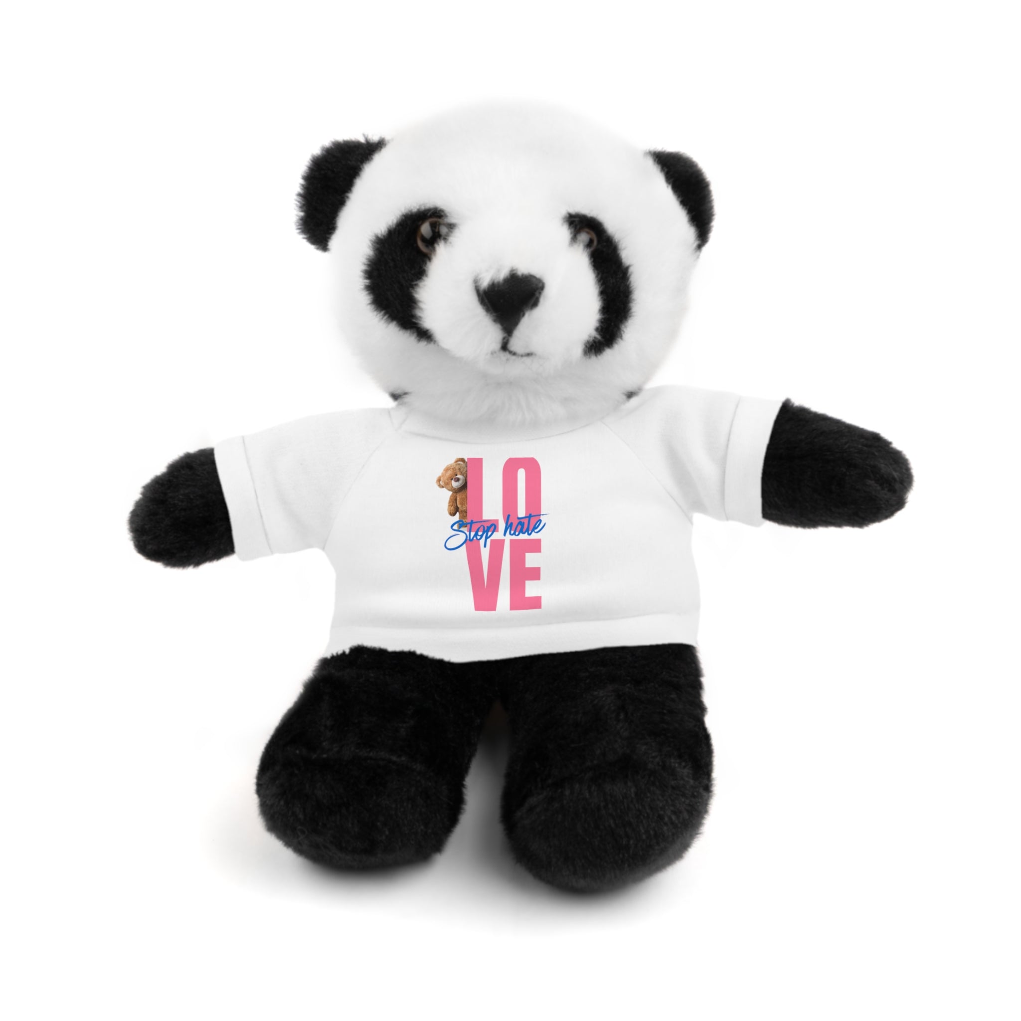 Love Teddy Bear with 'Love' Tee – Cute Plush Gift for Valentine’s Day