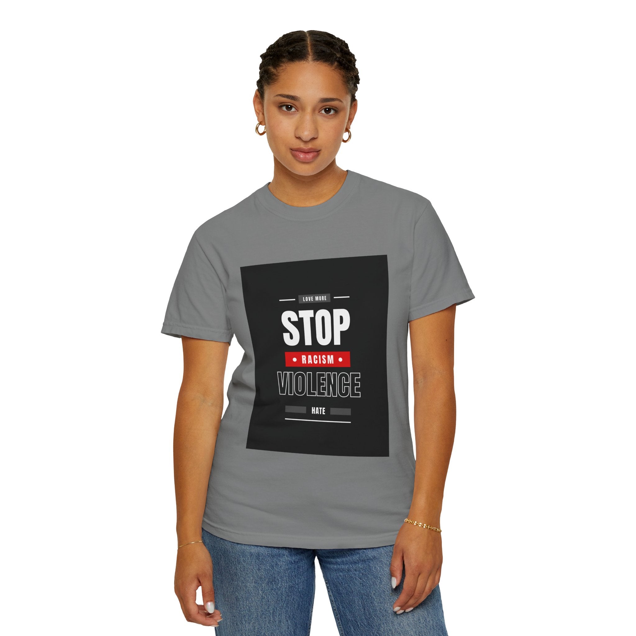 Stop Racism Stop Violence T-Shirt — Anti-Racism Protest Tee