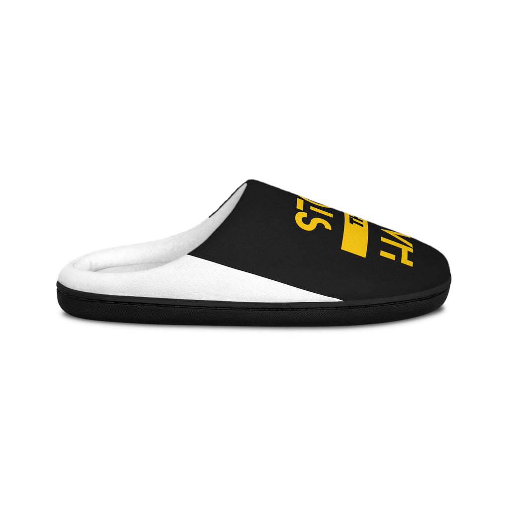 Stop The Hate Men's Indoor Slippers — Anti-Hate Message Cozy House Shoes