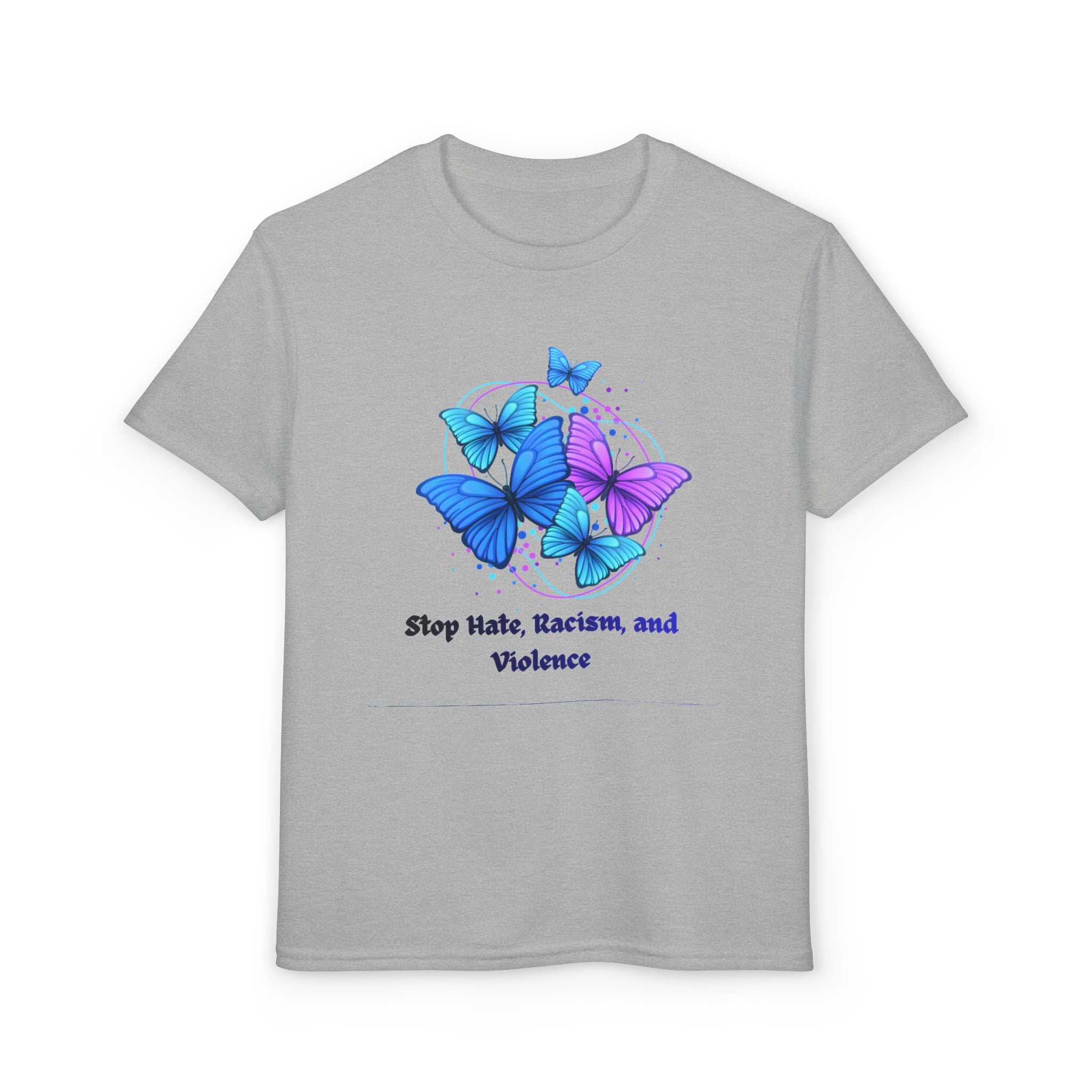 Youth Butterfly Awareness T-Shirt — "Stop Hate, Harassment, and Violence"