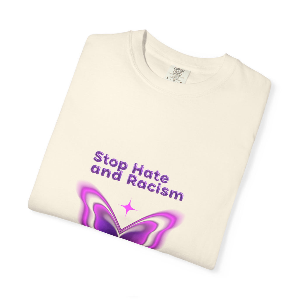 Stop Hate and Racism Butterfly T-Shirt