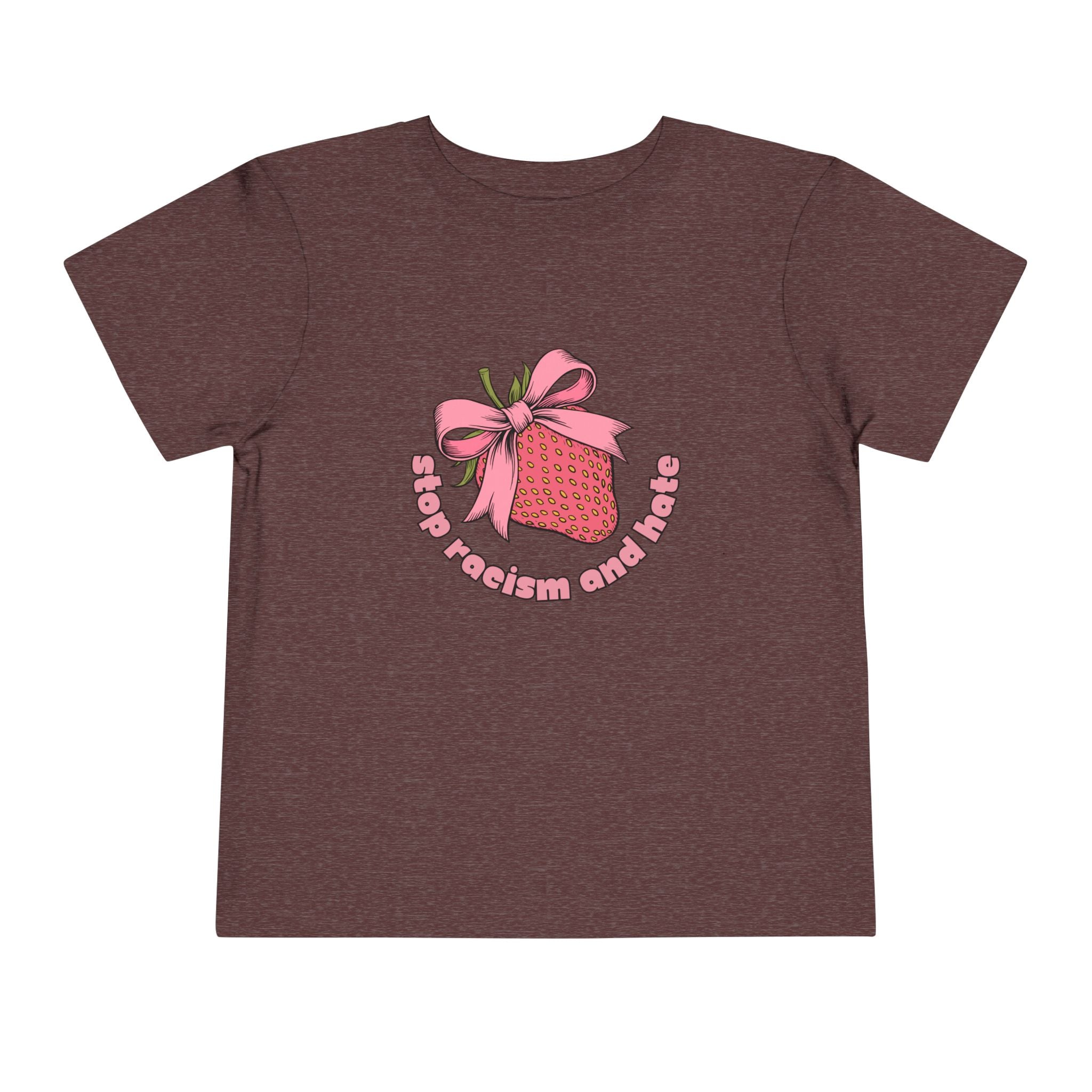 Toddler Tee — Pink Gift Strawberry Graphic "Stop Rockin and Rollin"