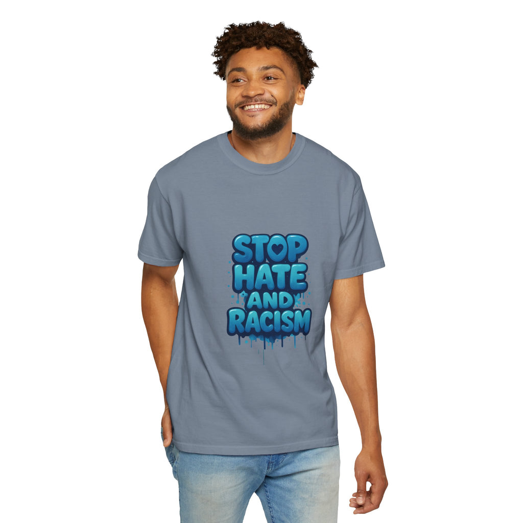 Stop Hate and Racism T-Shirt — Bold Anti-Racism Graphic Tee