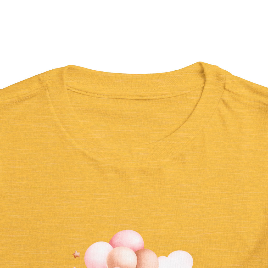 Toddler Tee — Cute Teddy with Balloons “Stop Hate and Racism”
