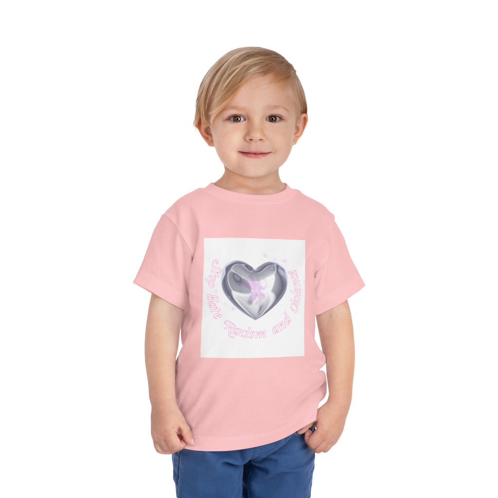 Toddler Tee — Cute Heart Unicorn "So Little, So Fierce and Magical"