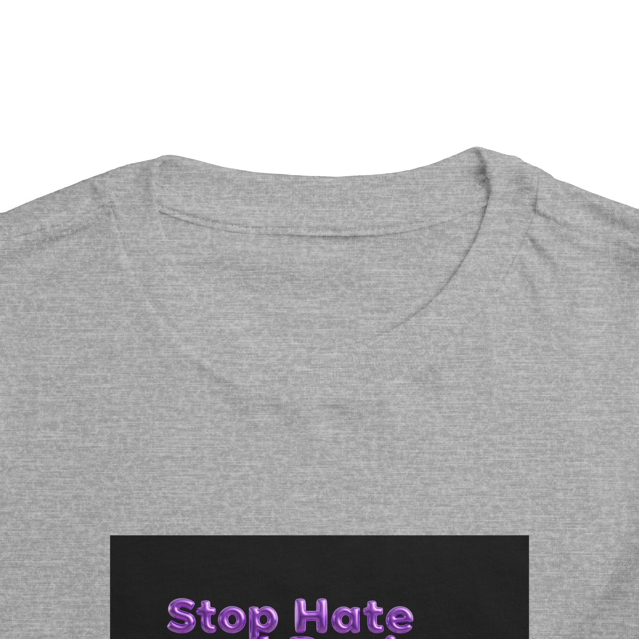 Stop Hate and Racism Toddler Tee — Purple Butterfly Anti-Racism Shirt