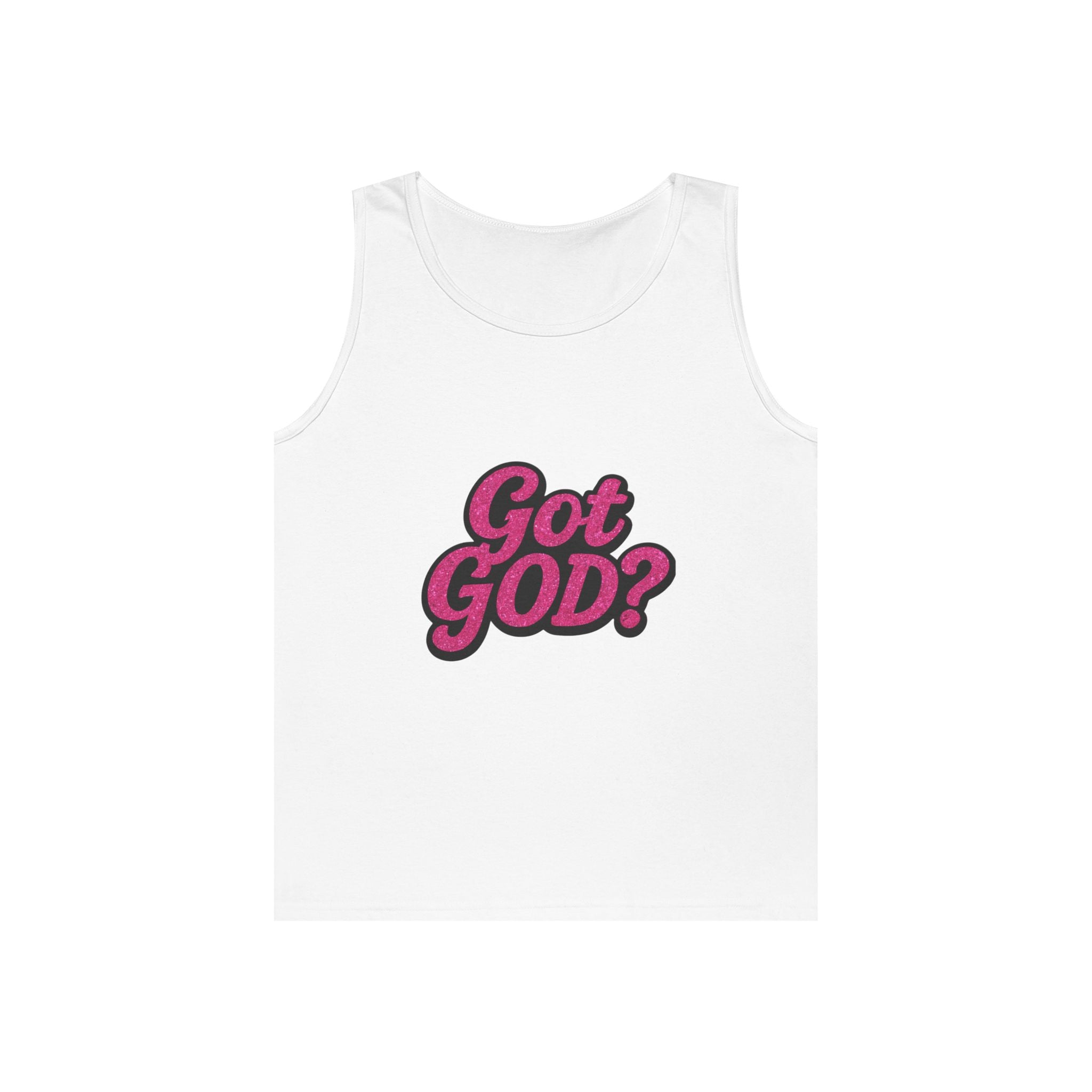 Got God? Pink Retro Graphic Tank Top — Christian Faith Statement Tee