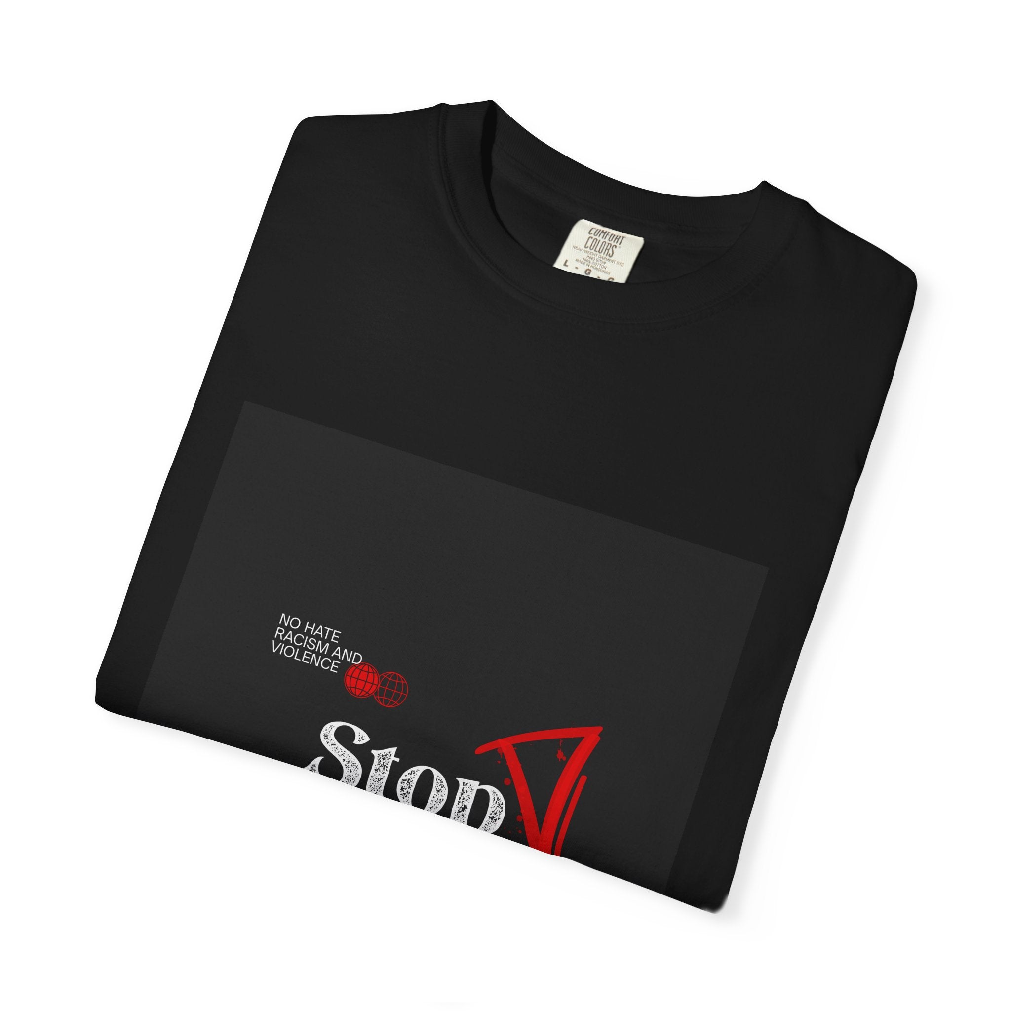 Stop Hate T-Shirt — Anti-Hate Protest Tee with Megaphone Graphic