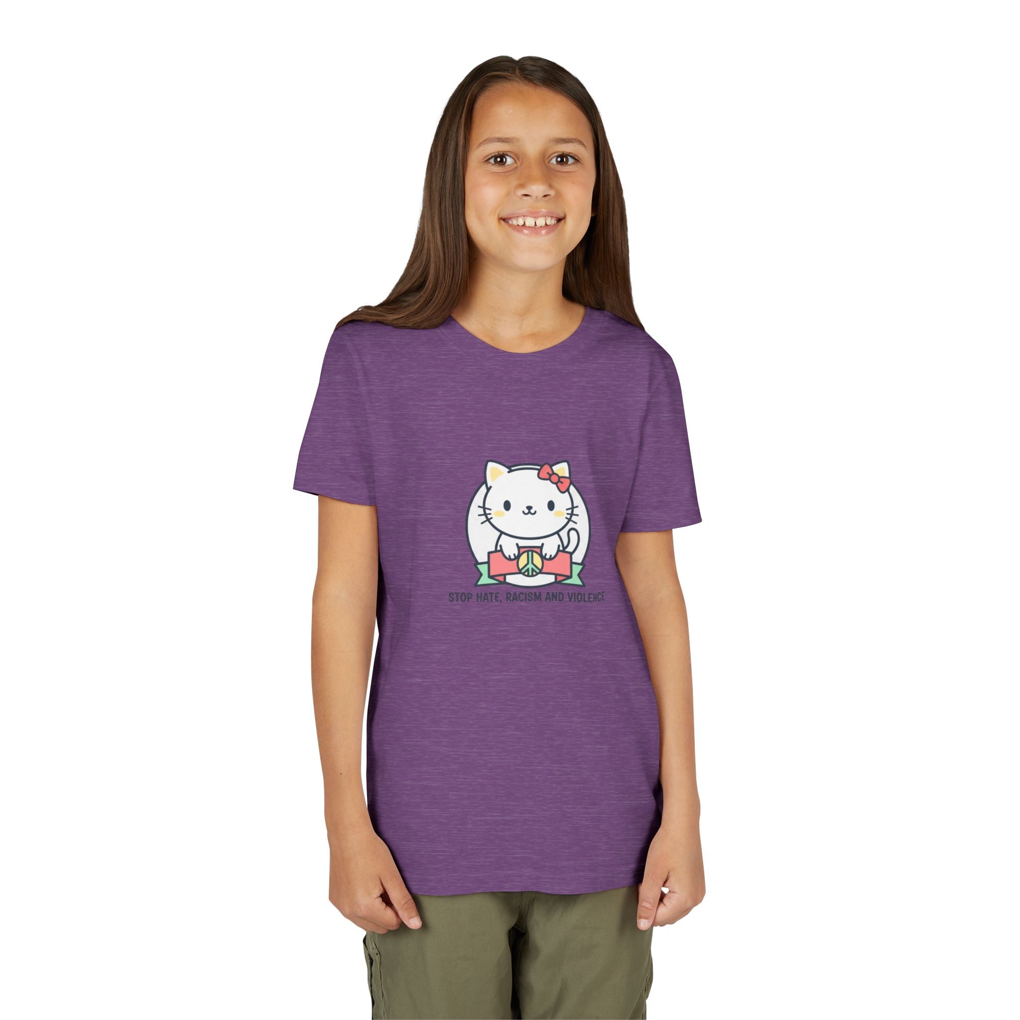 Youth Tee — HELLO KITTY STOP HATE RACISM VIOLENCE