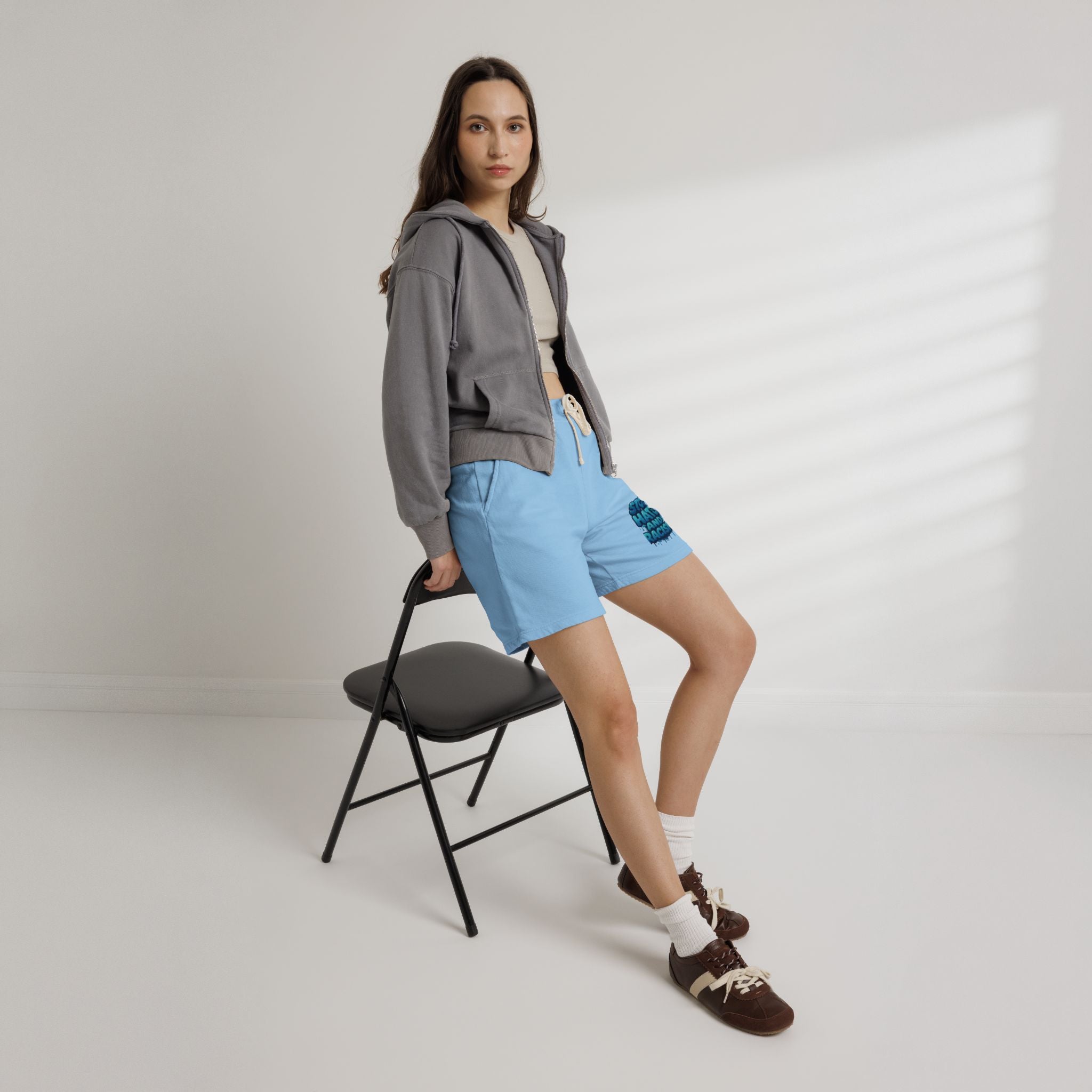 Stop Hate and Racism Fleece Sweat Shorts — Garment-Dyed Lightweight Lounge Shorts
