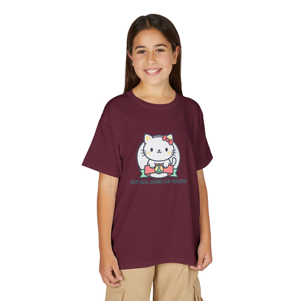 Youth Cat Graphic T-Shirt — HELLO KITTY STOP HATE