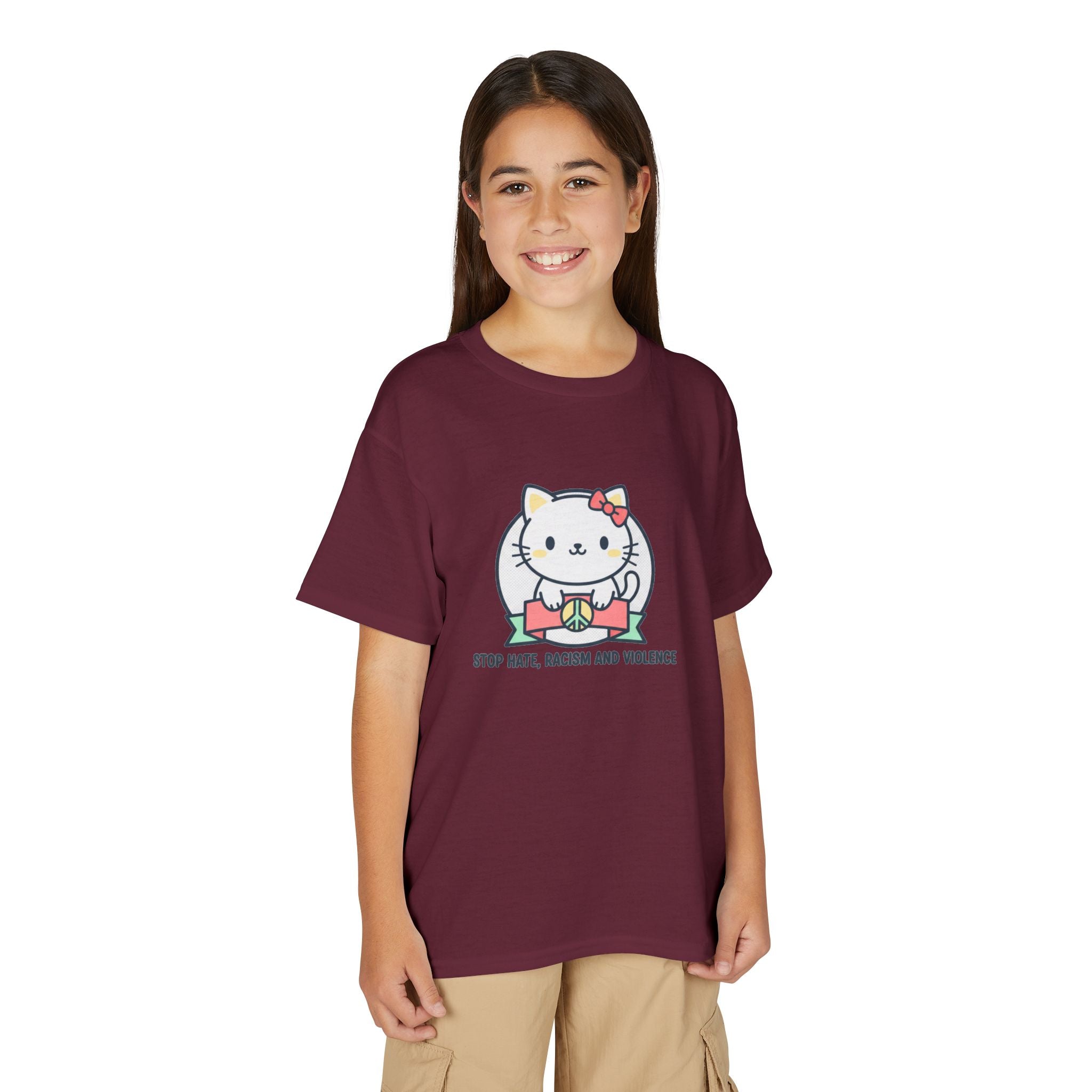 Youth Cat Graphic T-Shirt — HELLO KITTY STOP HATE