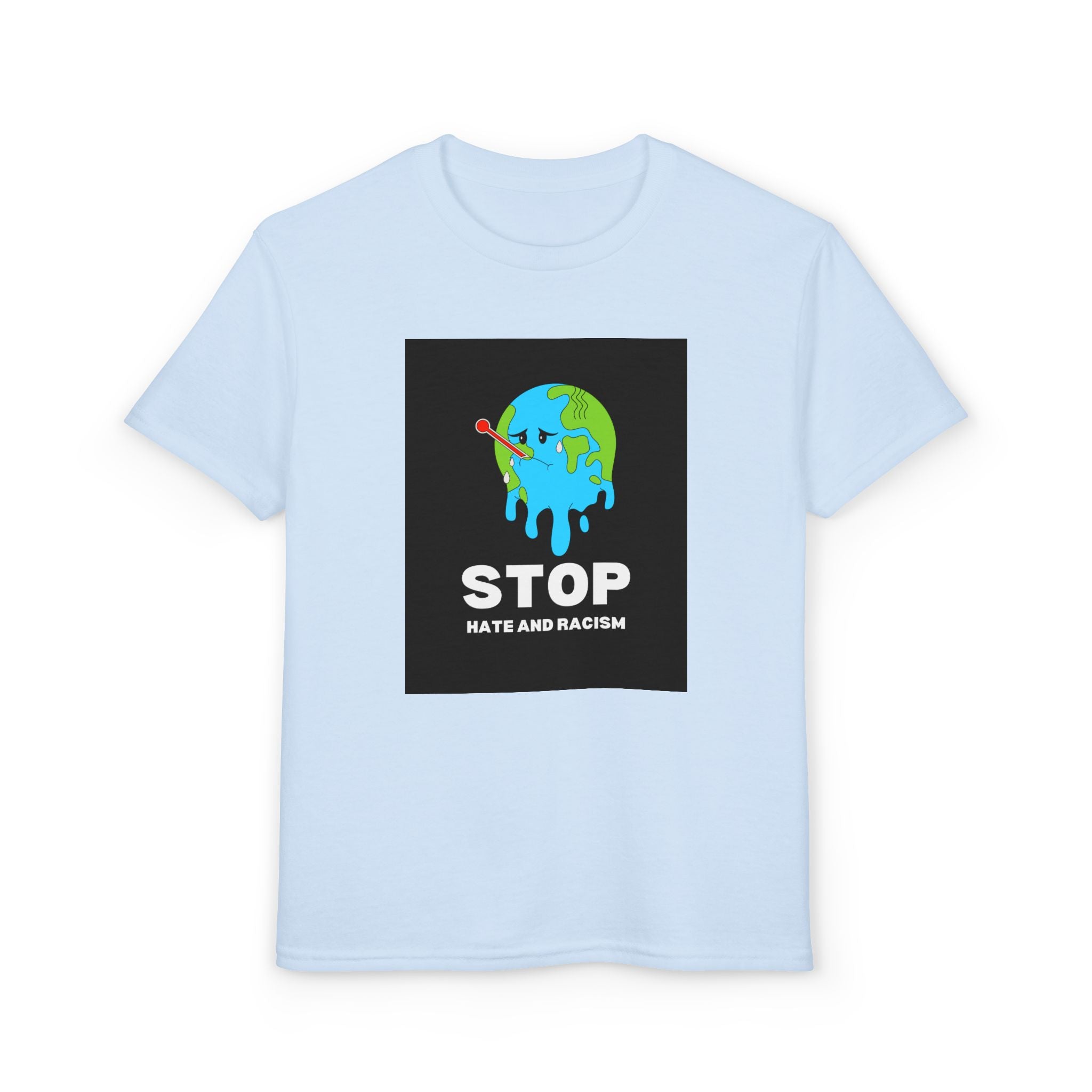 Youth T-Shirt — "STOP Hate and Racism" Earth Graphic Anti-Racism Tee