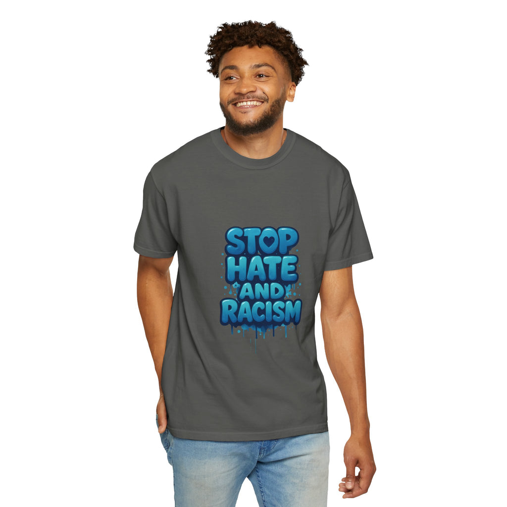 Stop Hate and Racism T-Shirt — Bold Anti-Racism Graphic Tee